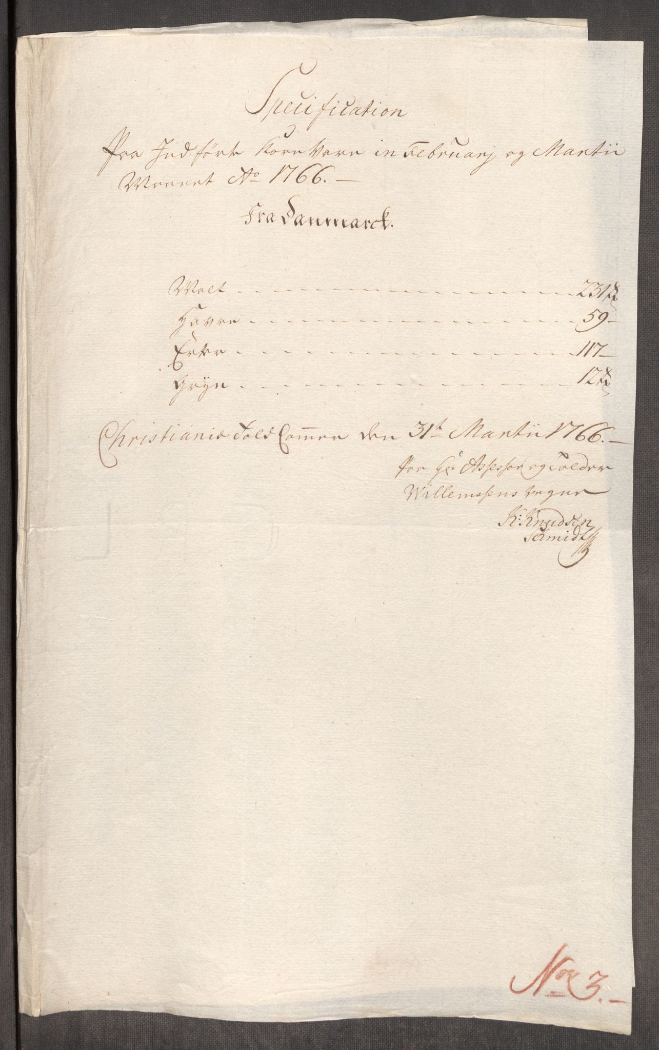 Rentekammeret inntil 1814, Realistisk ordnet avdeling, RA/EA-4070/Oe/L0008: [Ø1]: Priskuranter, 1764-1768, p. 564
