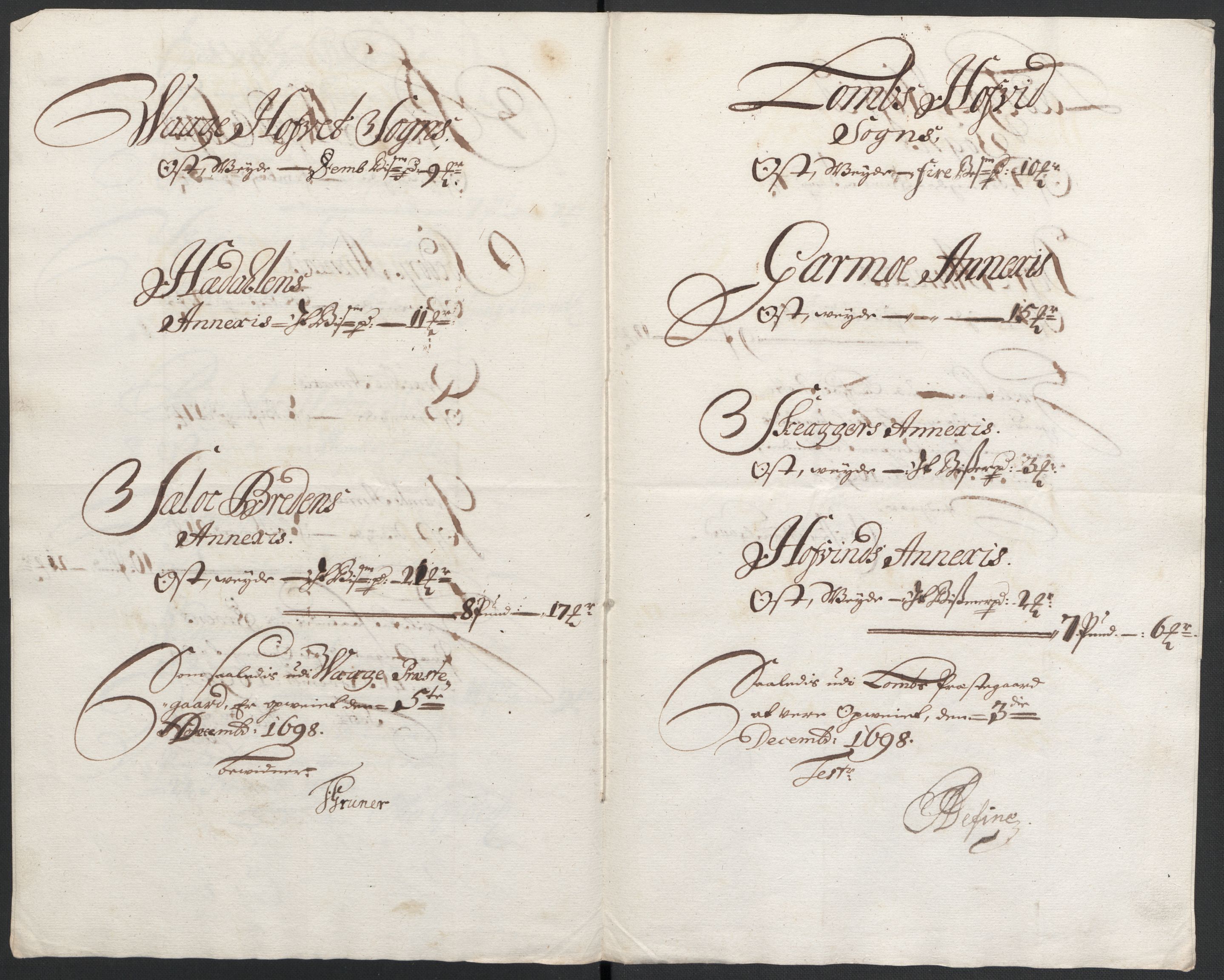 Rentekammeret inntil 1814, Reviderte regnskaper, Fogderegnskap, RA/EA-4092/R17/L1171: Fogderegnskap Gudbrandsdal, 1698, p. 123