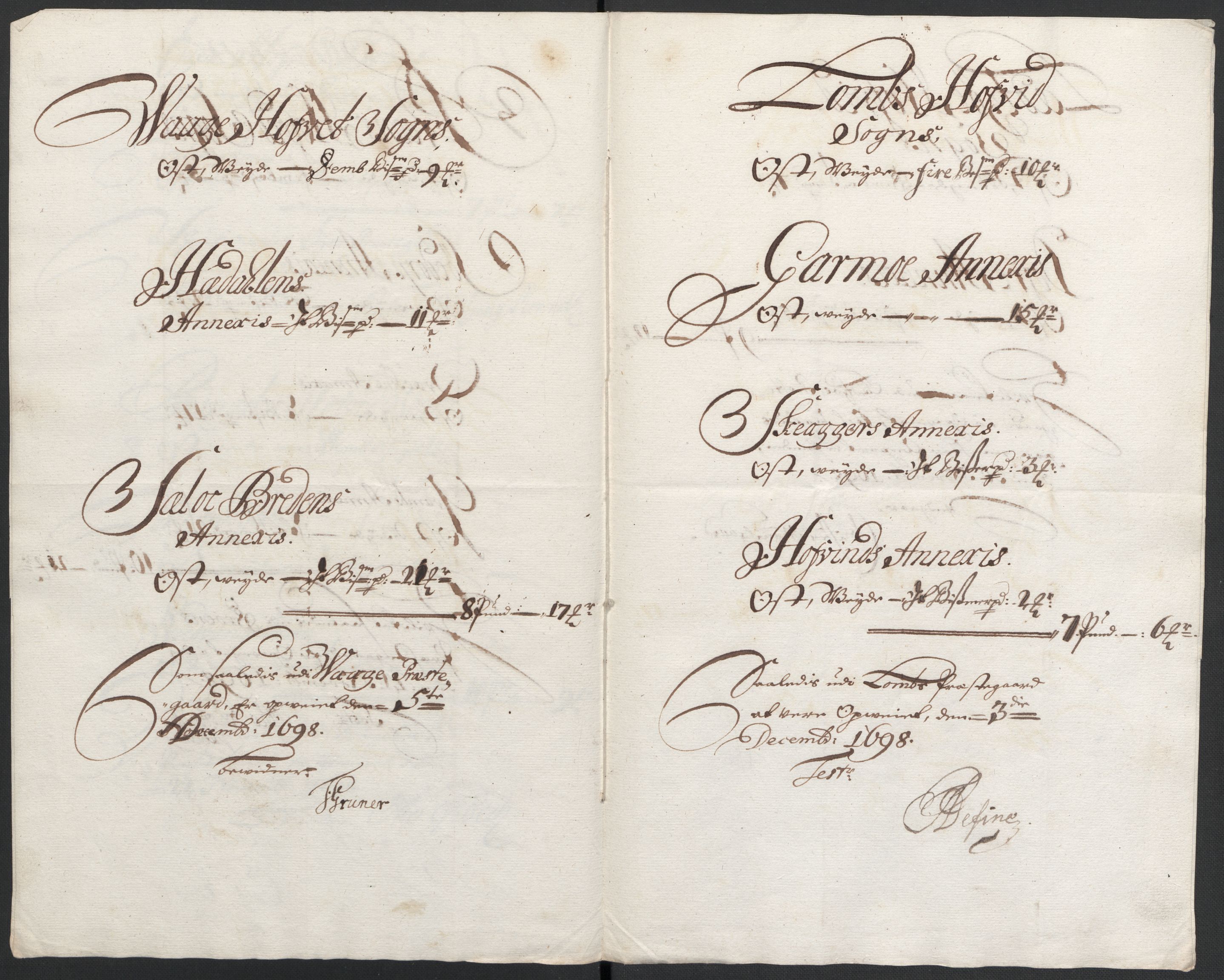 Rentekammeret inntil 1814, Reviderte regnskaper, Fogderegnskap, AV/RA-EA-4092/R17/L1171: Fogderegnskap Gudbrandsdal, 1698, p. 123