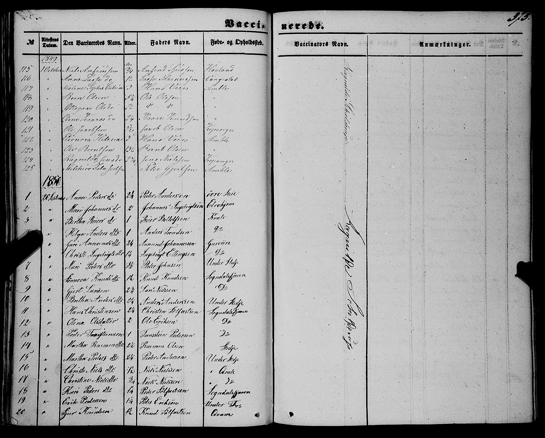 Sogndal sokneprestembete, SAB/A-81301/H/Haa/Haaa/L0012II: Parish register (official) no. A 12II, 1847-1877, p. 375