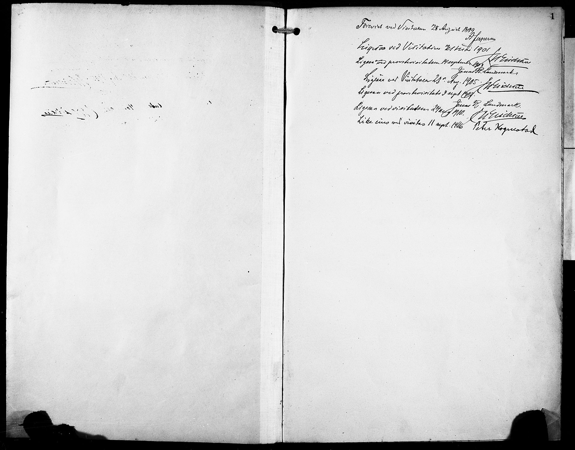 Gaular sokneprestembete, AV/SAB-A-80001/H/Haa: Parish register (official) no. B 2, 1898-1911, p. 1