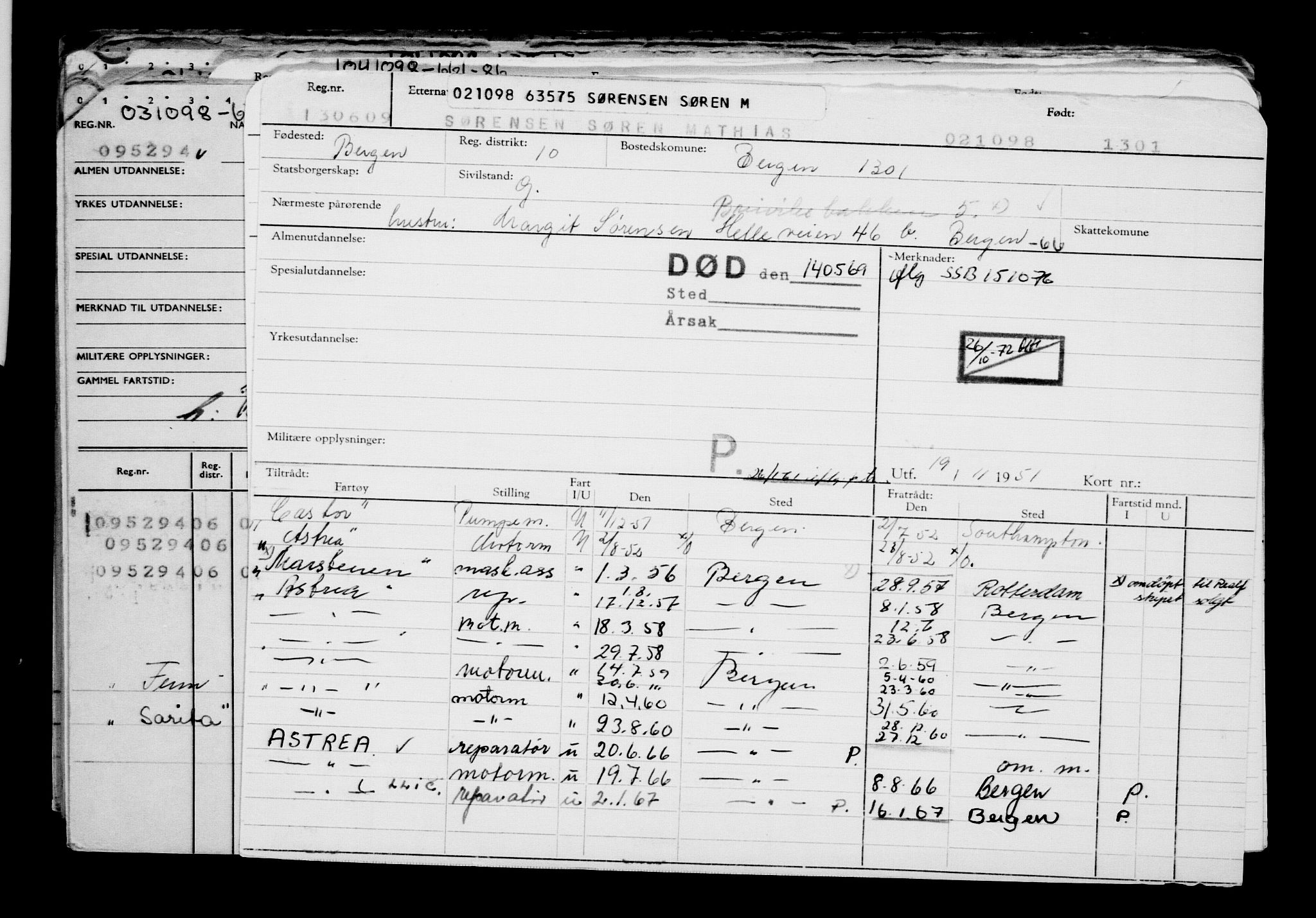 Direktoratet for sjømenn, AV/RA-S-3545/G/Gb/L0030: Hovedkort, 1898, p. 20