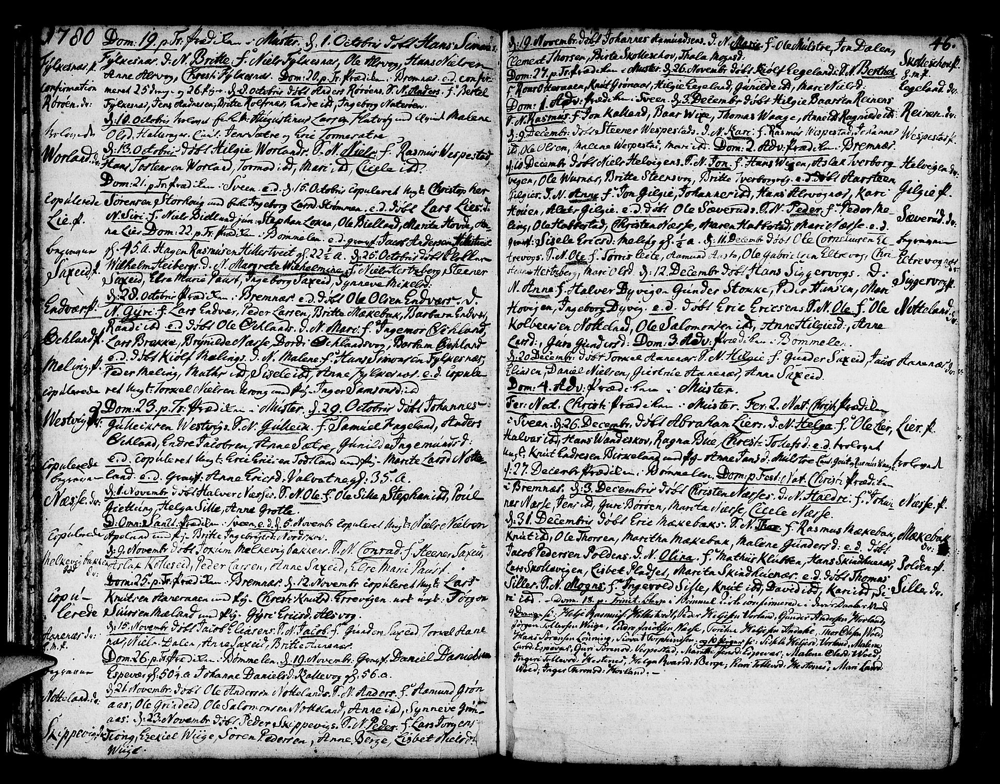 Finnås sokneprestembete, SAB/A-99925/H/Ha/Haa/Haaa/L0003: Parish register (official) no. A 3, 1765-1803, p. 46