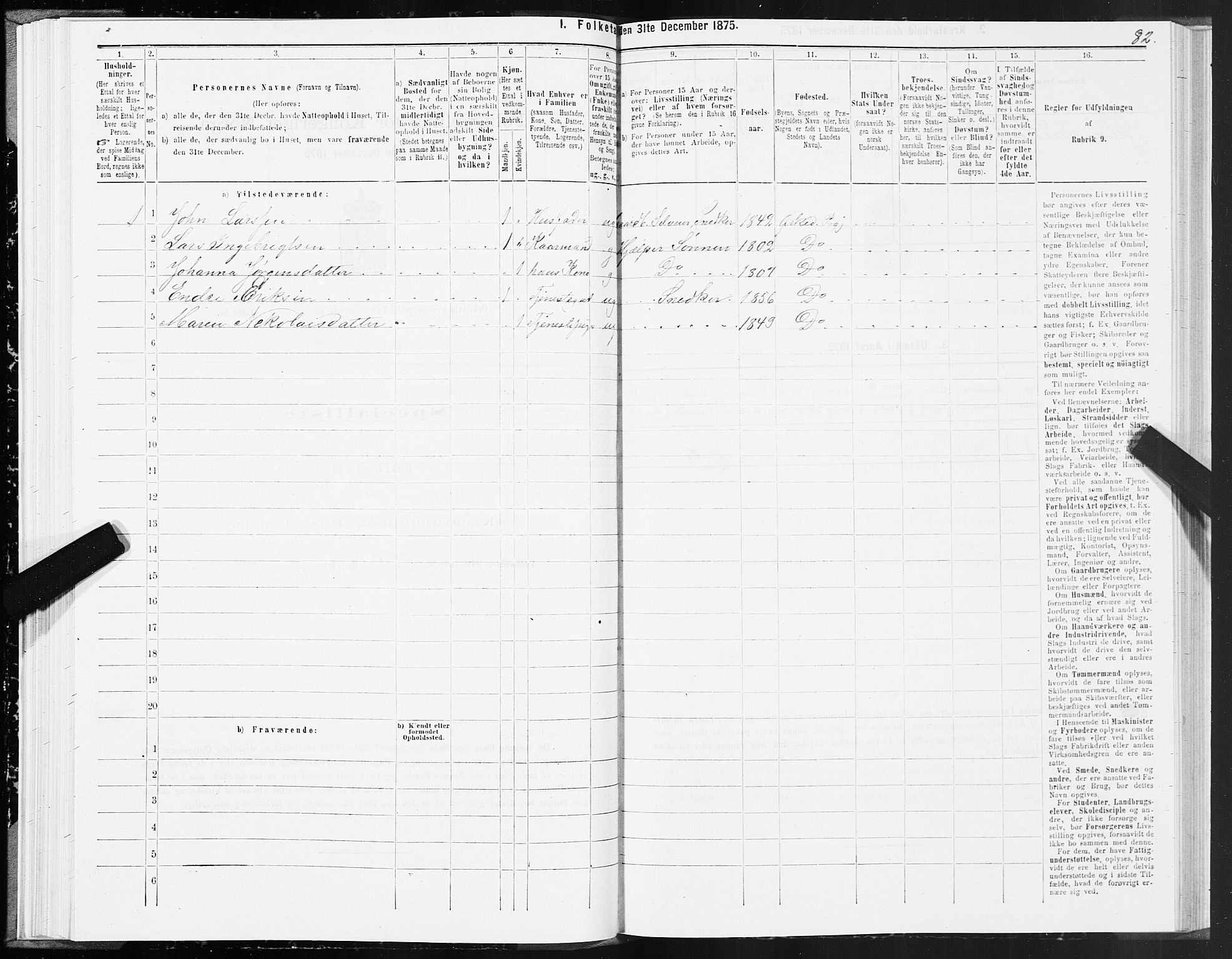 SAT, 1875 census for 1638P Orkdal, 1875, p. 3082