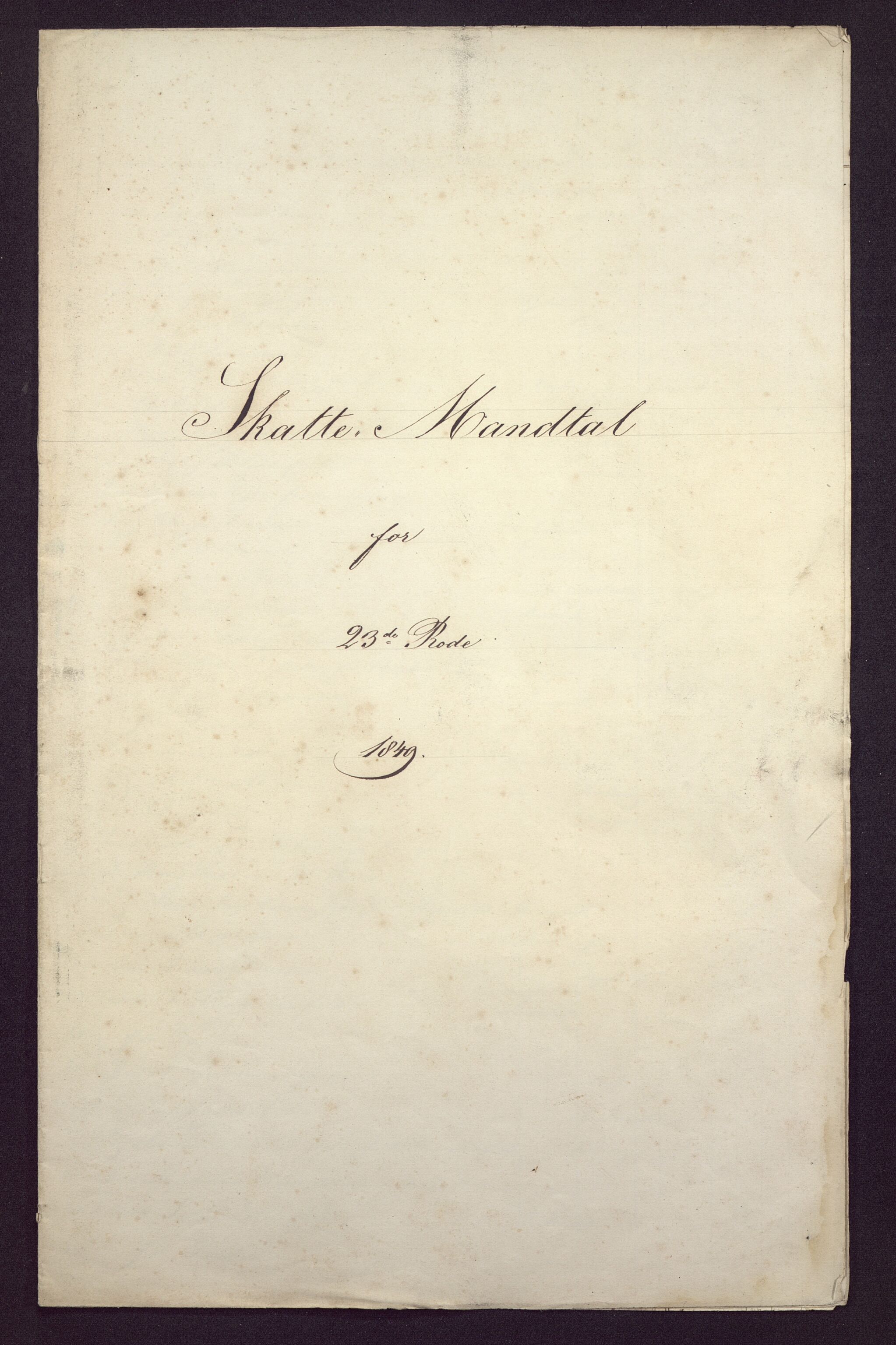 Borgervæpningen i Bergen, BBA/A-1301/F/Fa/L0003/0069: Manntall / 1849:    23. rode, 1849