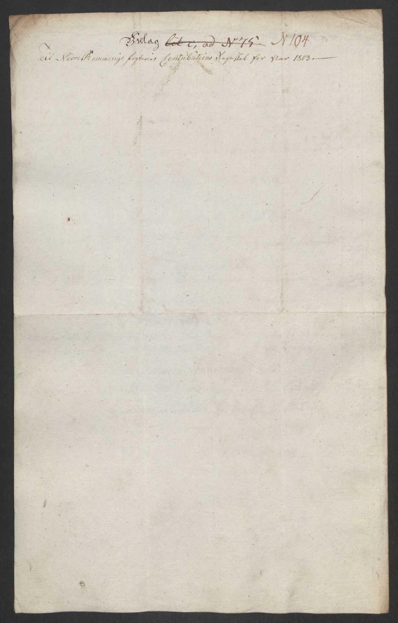 Rentekammeret inntil 1814, Reviderte regnskaper, Fogderegnskap, AV/RA-EA-4092/R11/L0679: Fogderegnskap Nedre Romerike, 1803, p. 312