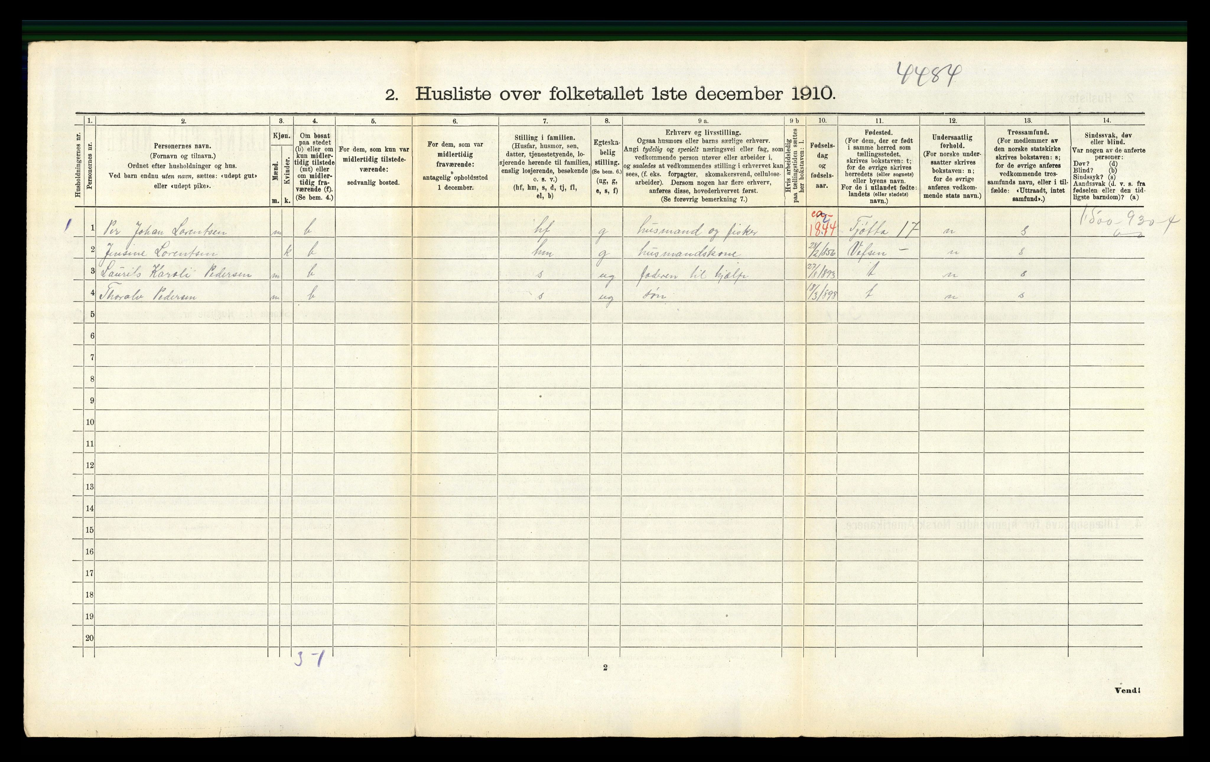 RA, 1910 census for Herøy, 1910, p. 1014