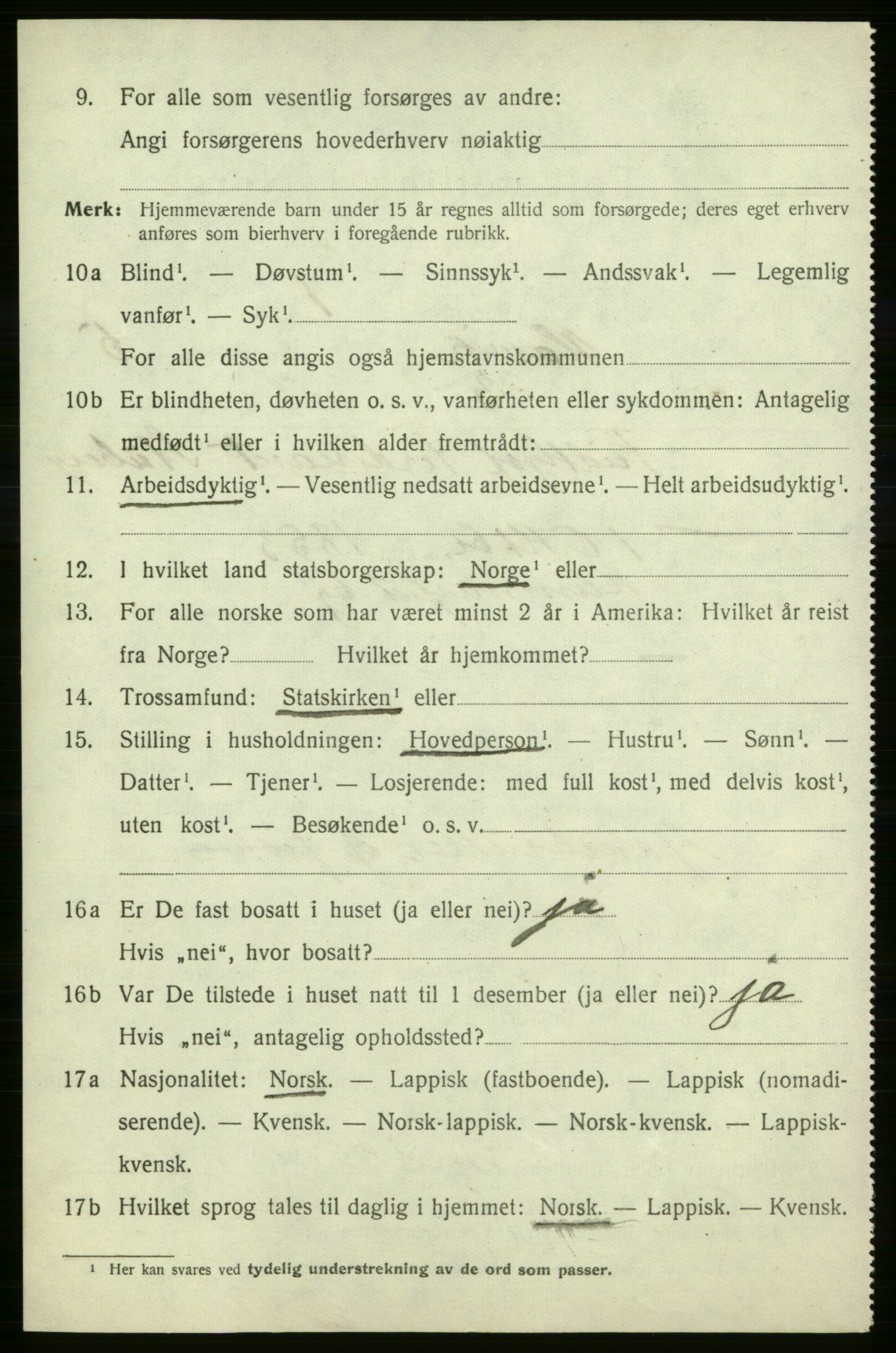 SATØ, 1920 census for Hasvik, 1920, p. 2534