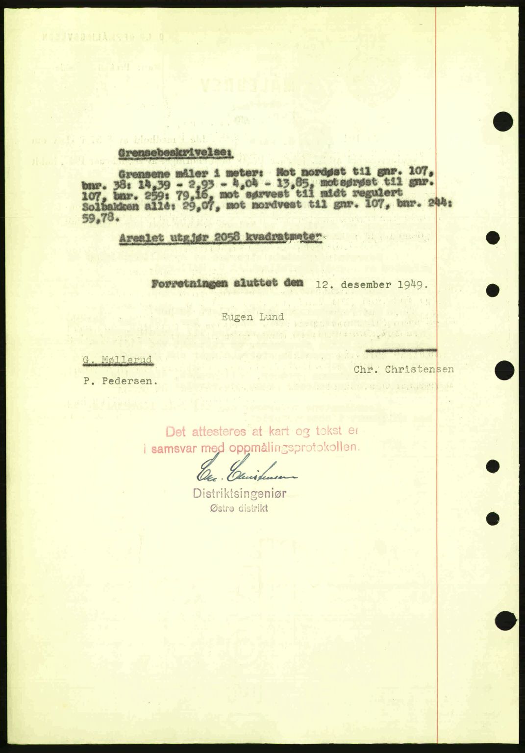 Oslo byskriverembete, AV/SAO-A-10227/G/Gb/Gbd/Gbda/L0017: Mortgage book no. A215, 1949-1950, Diary no: : 15071/1949