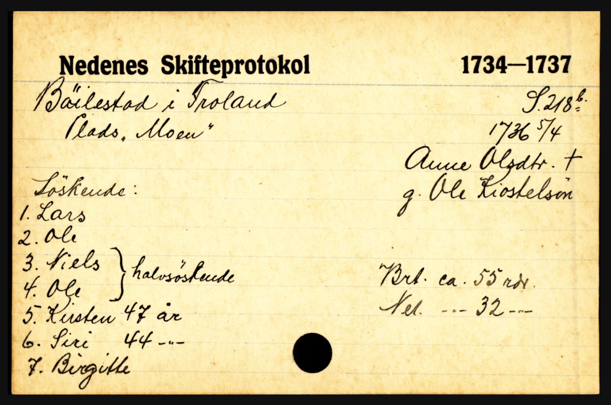 Nedenes sorenskriveri før 1824, AV/SAK-1221-0007/H, p. 4793