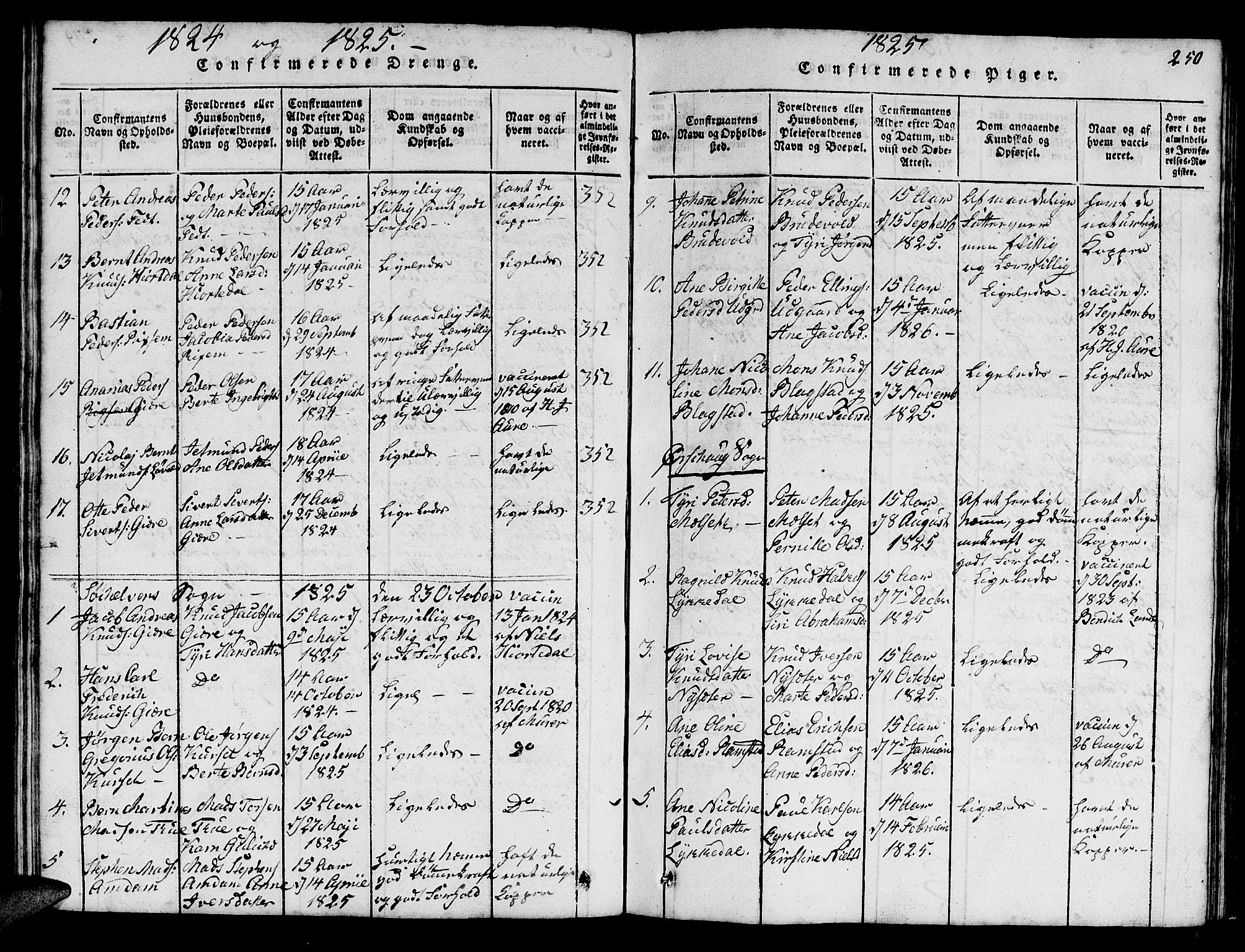 Ministerialprotokoller, klokkerbøker og fødselsregistre - Møre og Romsdal, SAT/A-1454/522/L0322: Parish register (copy) no. 522C01, 1816-1830, p. 250