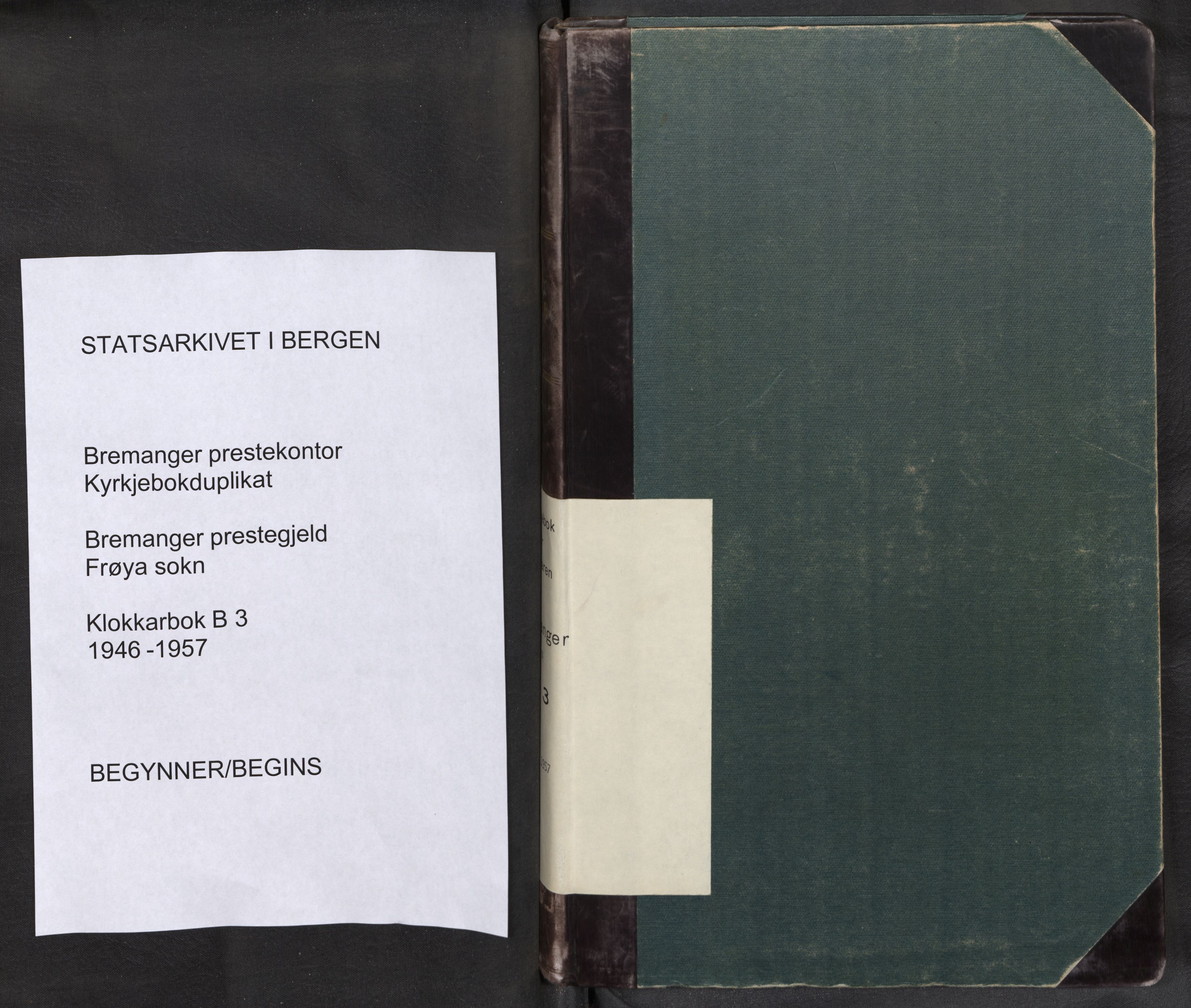 Bremanger sokneprestembete, SAB/A-82201/H/Hab/Habb/L0003: Parish register (copy) no. B 3, 1946-1957