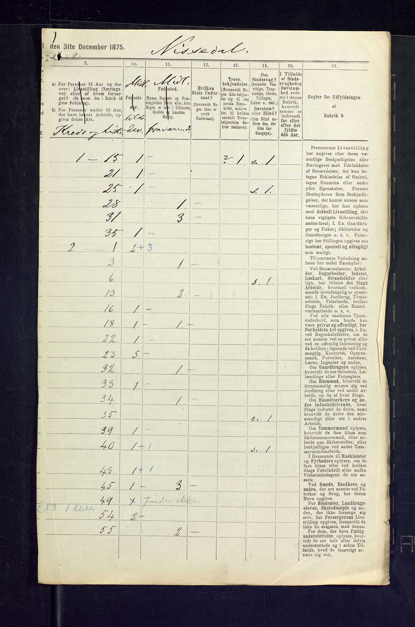 SAKO, 1875 census for 0830P Nissedal, 1875, p. 28