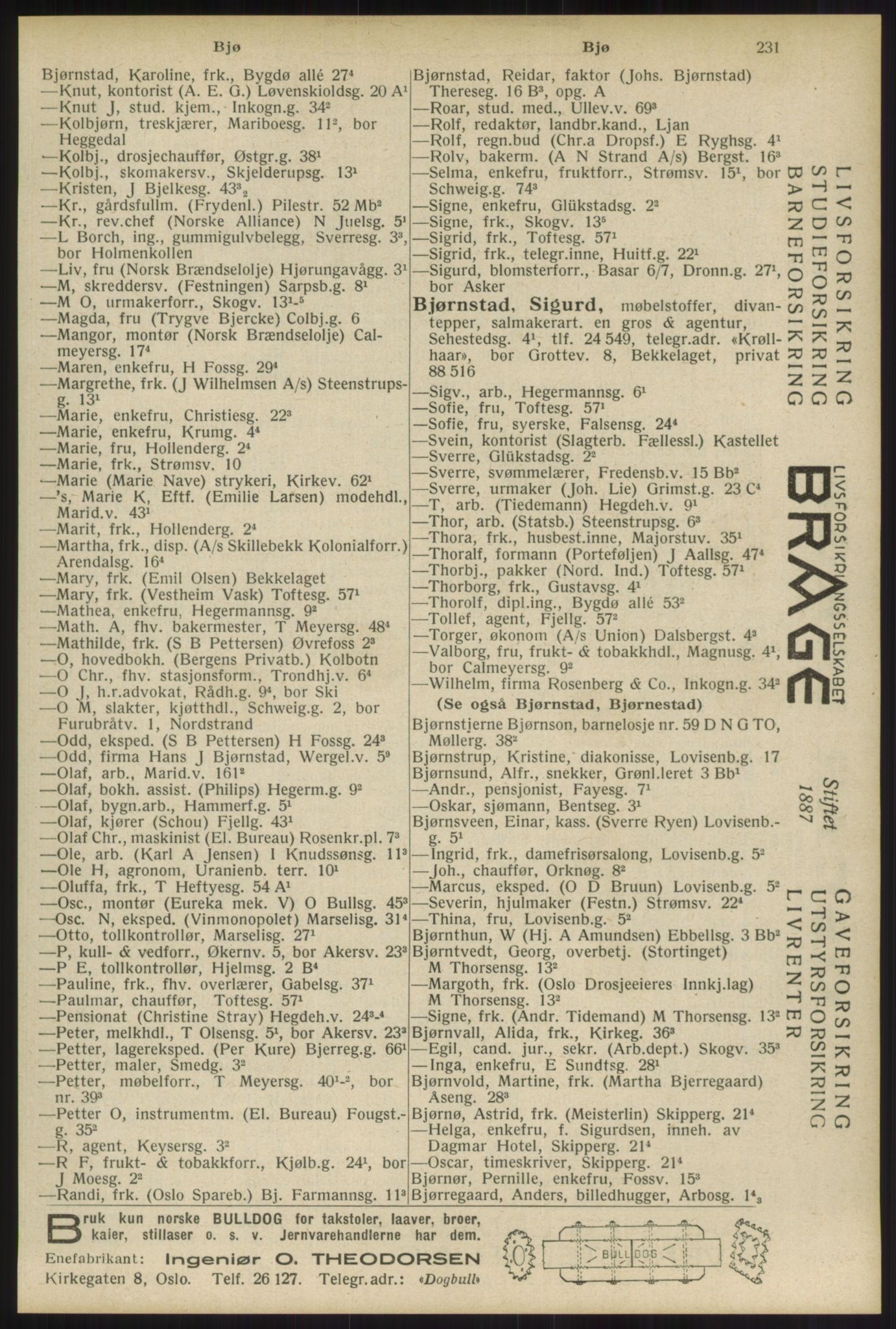 Kristiania/Oslo adressebok, PUBL/-, 1934, p. 231