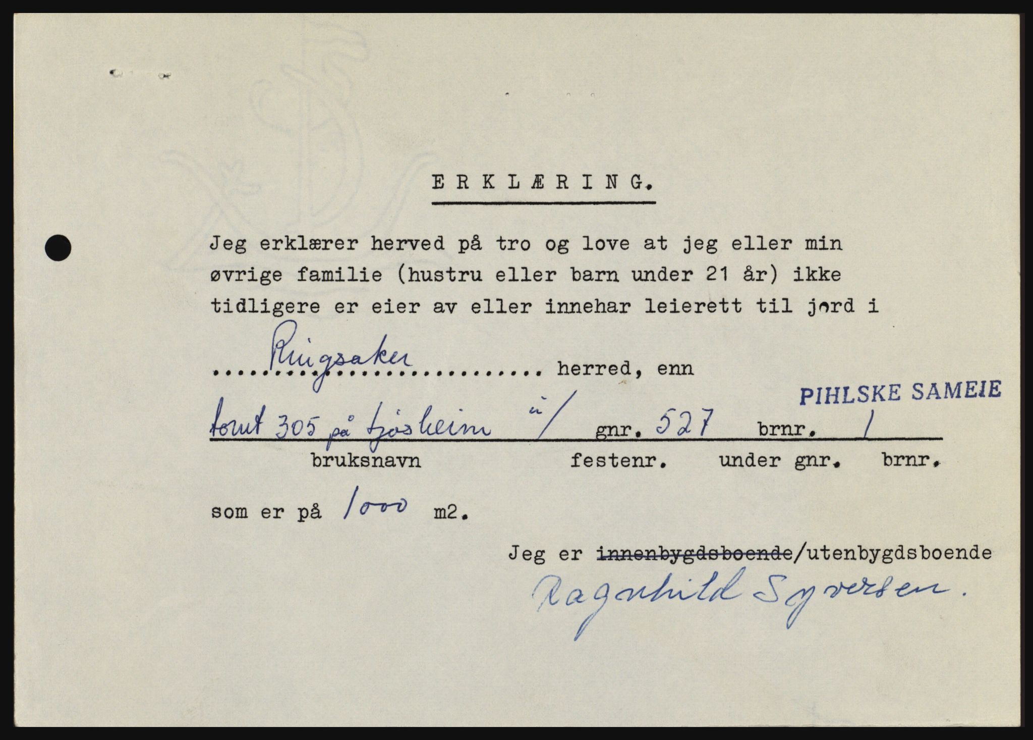 Nord-Hedmark sorenskriveri, SAH/TING-012/H/Hc/L0033: Mortgage book no. 33, 1970-1970, Diary no: : 1376/1970