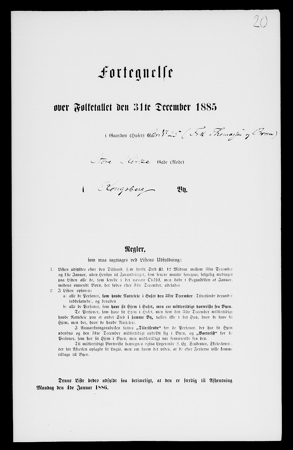 SAKO, 1885 census for 0604 Kongsberg, 1885, p. 41