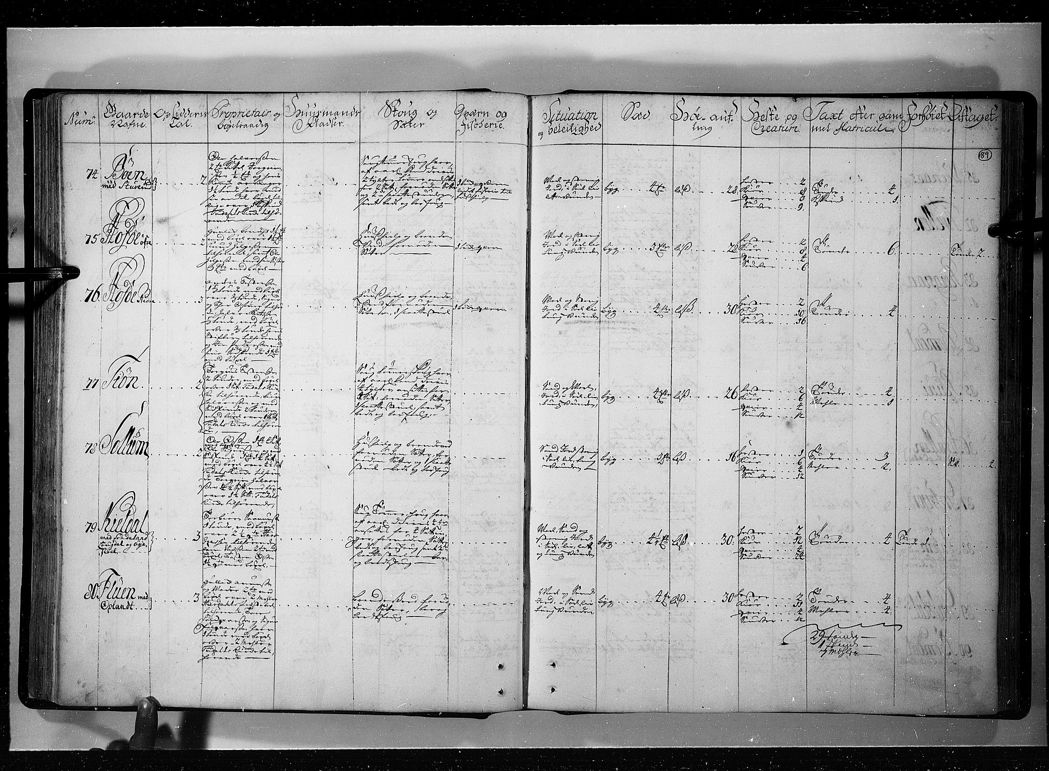 Rentekammeret inntil 1814, Realistisk ordnet avdeling, AV/RA-EA-4070/N/Nb/Nbf/L0121: Øvre og Nedre Telemark eksaminasjonsprotokoll, 1723, p. 88b-89a