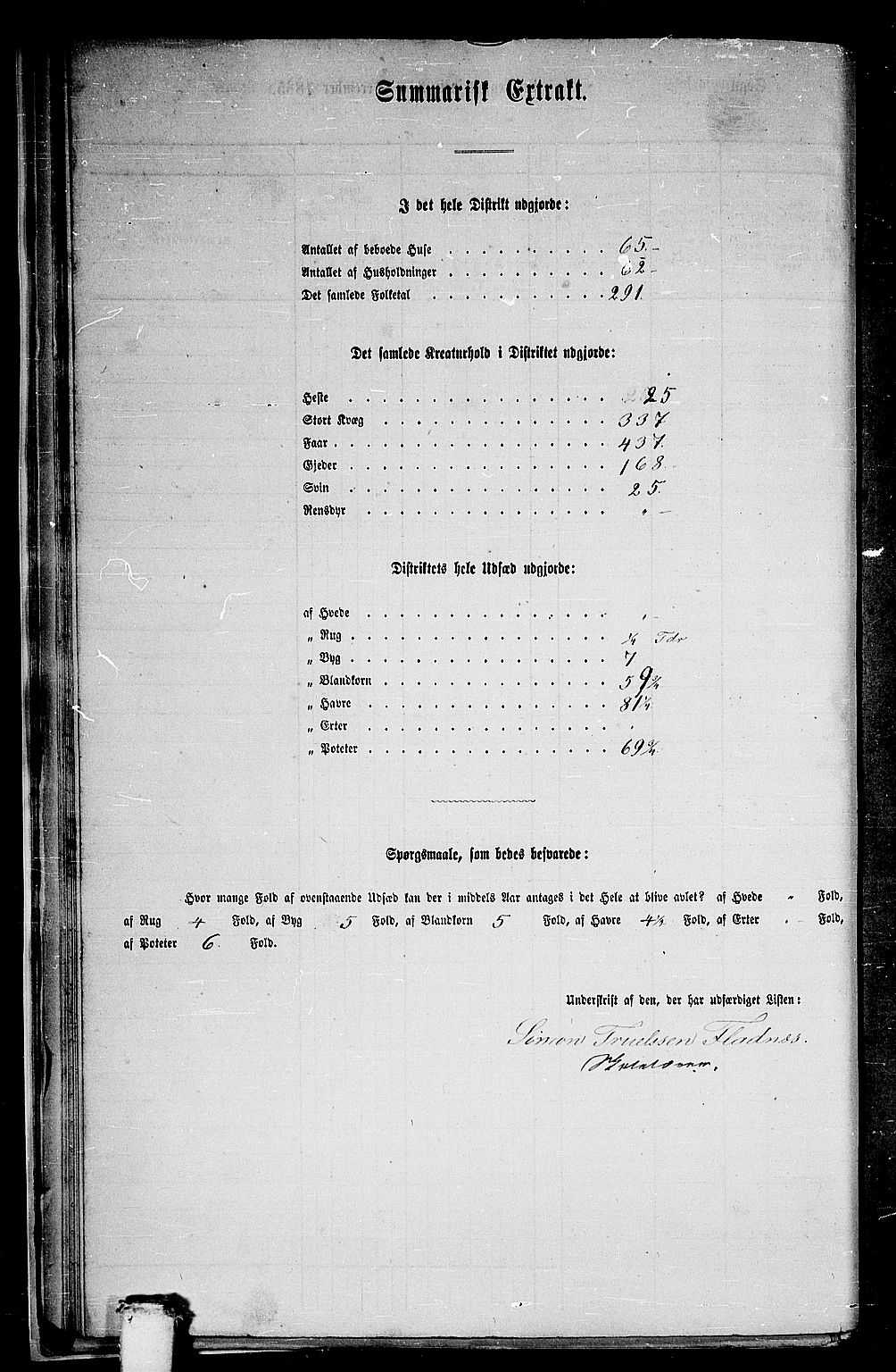 RA, 1865 census for Hjørundfjord, 1865, p. 20