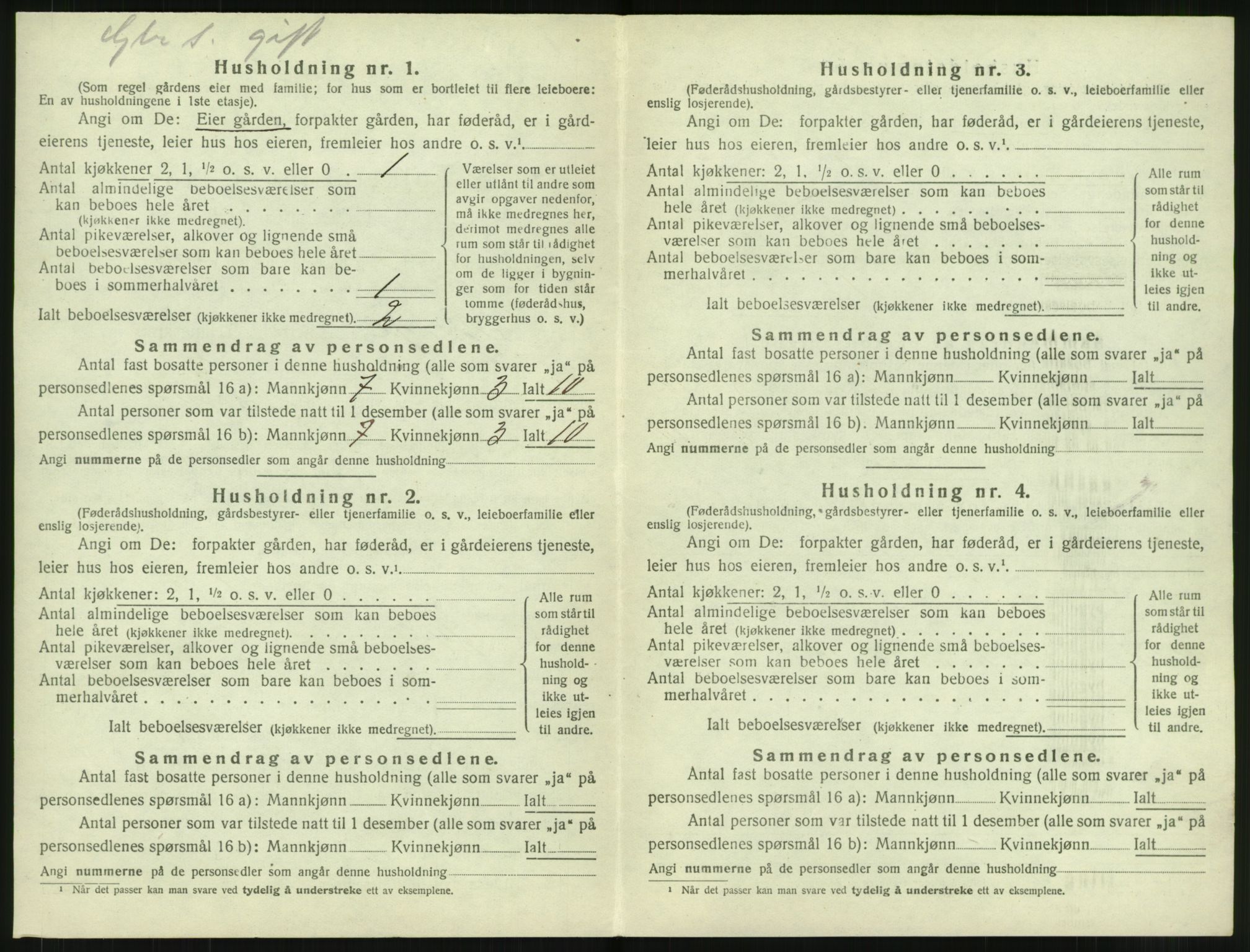 SAT, 1920 census for Borge, 1920, p. 666