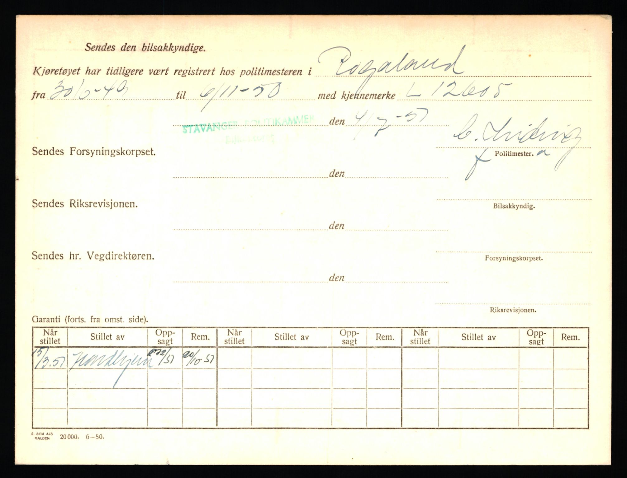 Stavanger trafikkstasjon, AV/SAST-A-101942/0/F/L0011: L-3700 - L-4199, 1930-1971, p. 122