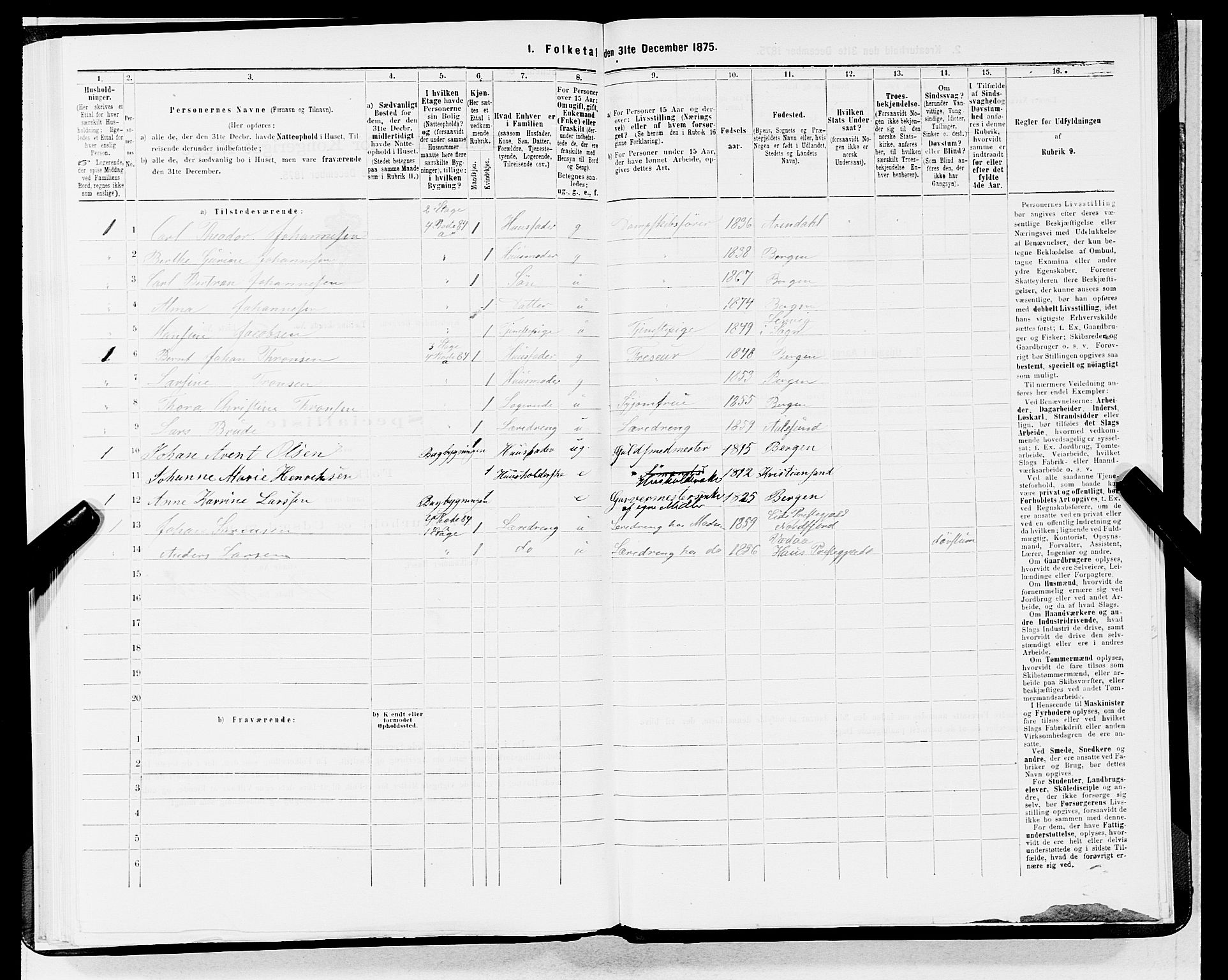 SAB, 1875 census for 1301 Bergen, 1875, p. 795