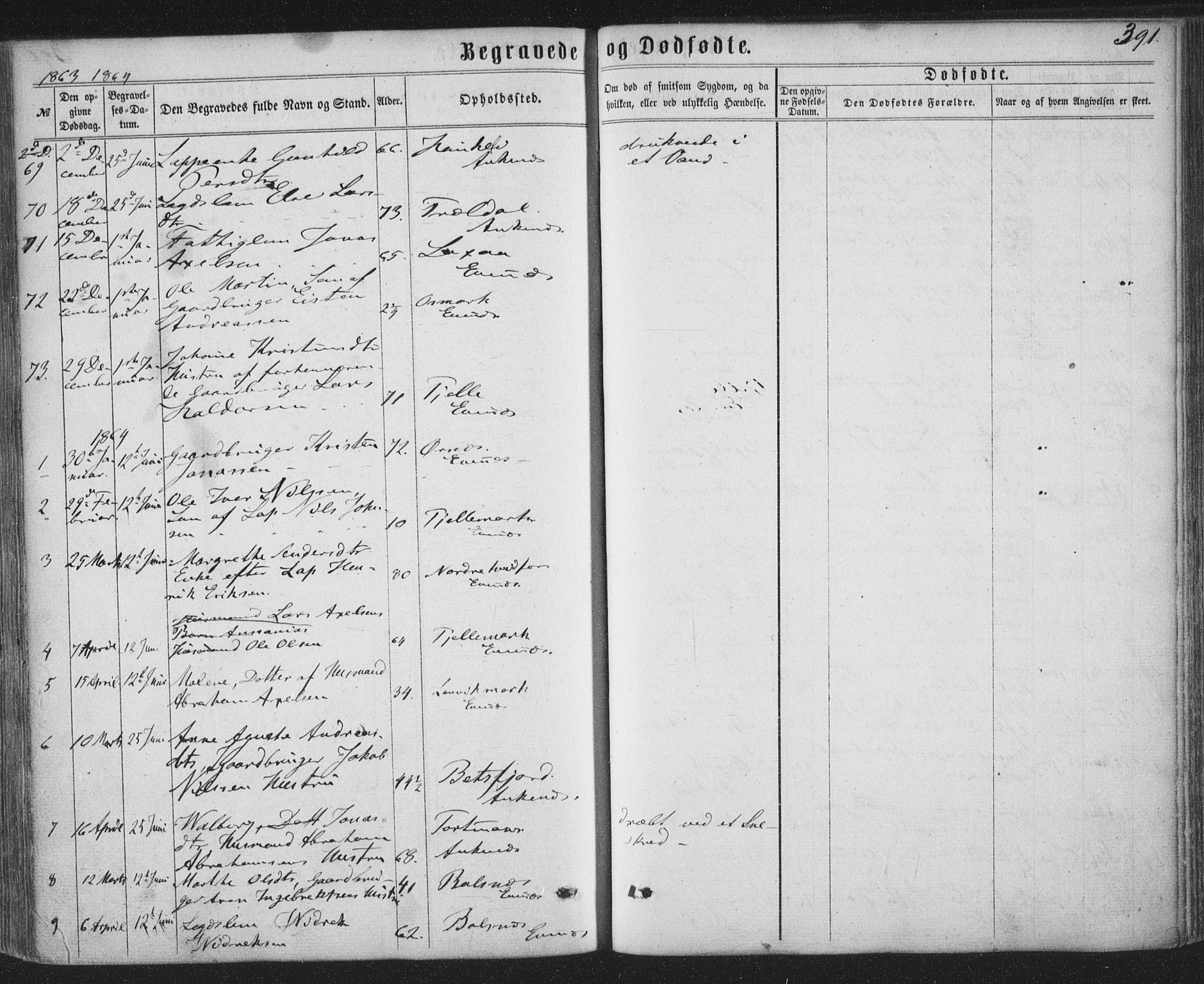 Ministerialprotokoller, klokkerbøker og fødselsregistre - Nordland, SAT/A-1459/863/L0896: Parish register (official) no. 863A08, 1861-1871, p. 391