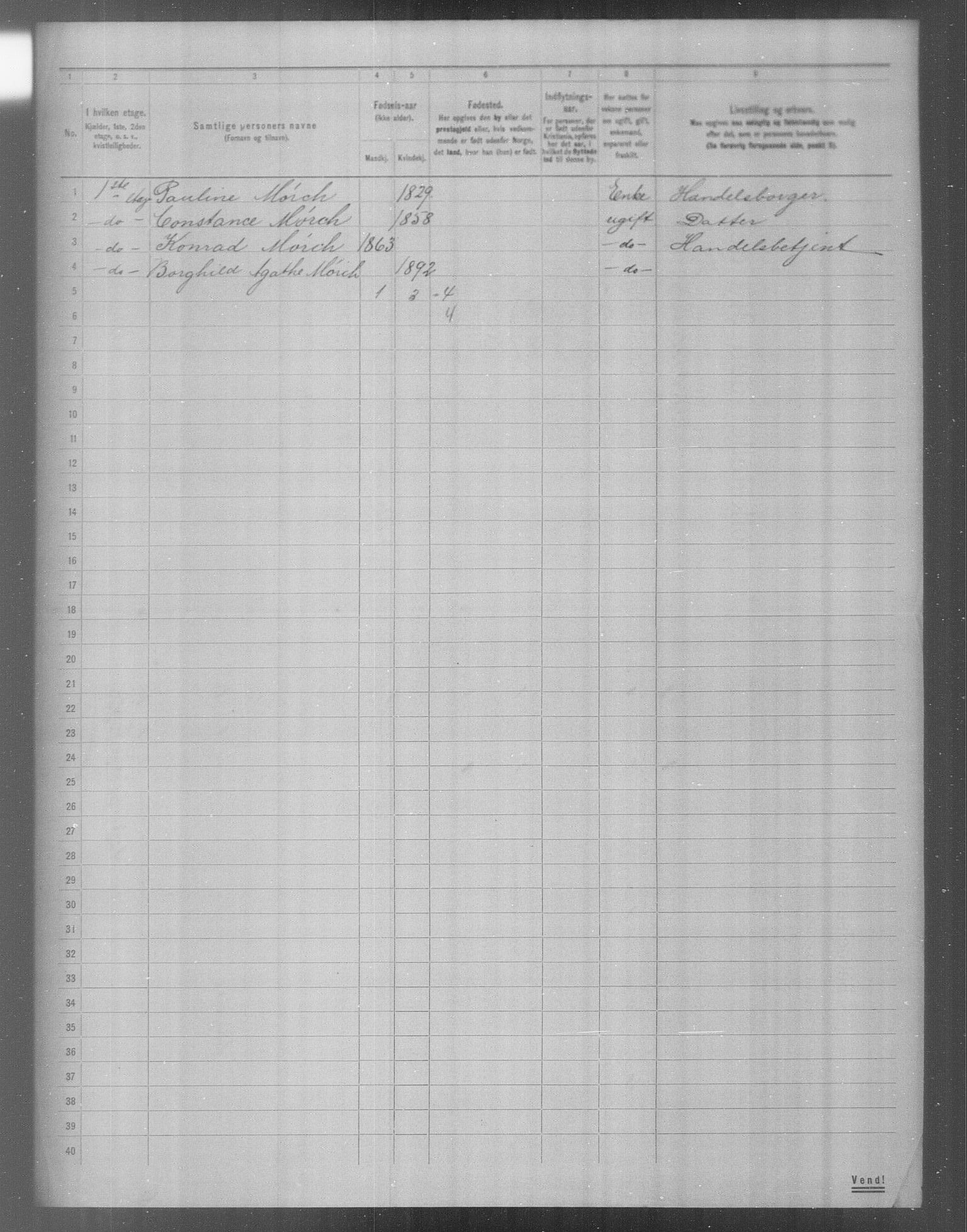 OBA, Municipal Census 1904 for Kristiania, 1904, p. 17078