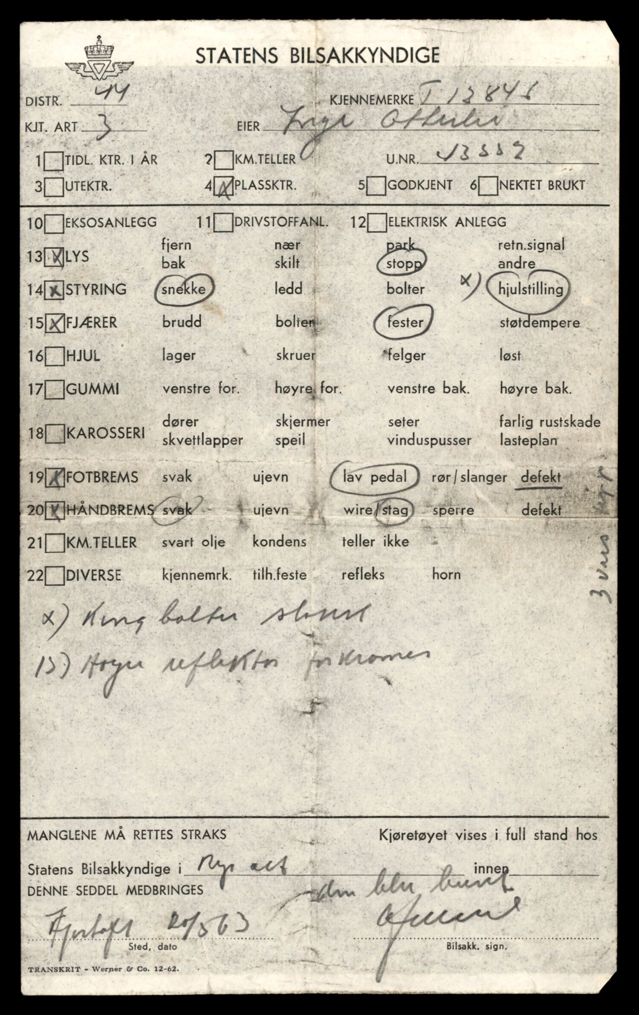 Møre og Romsdal vegkontor - Ålesund trafikkstasjon, AV/SAT-A-4099/F/Fe/L0036: Registreringskort for kjøretøy T 12831 - T 13030, 1927-1998, p. 343