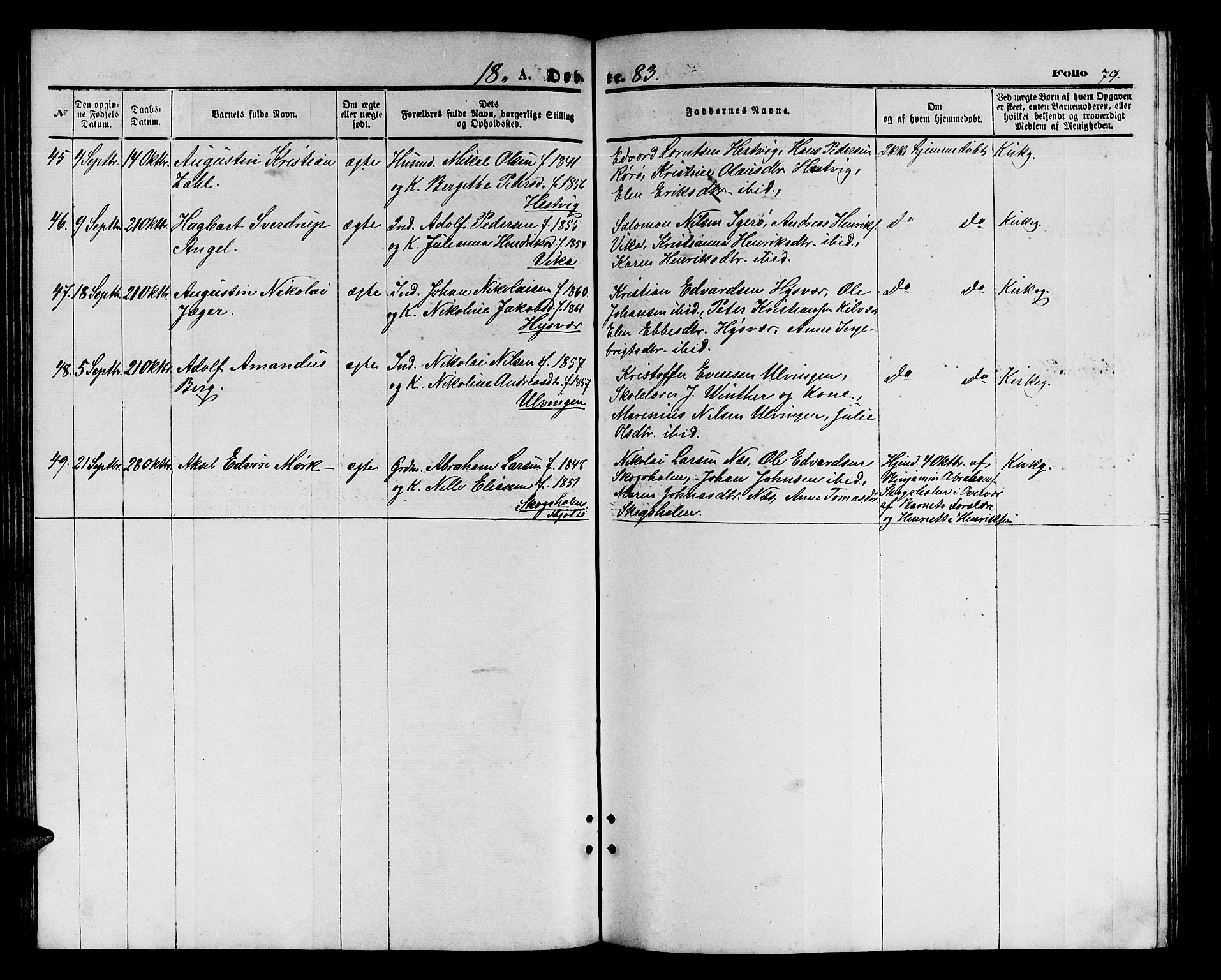 Ministerialprotokoller, klokkerbøker og fødselsregistre - Nordland, AV/SAT-A-1459/816/L0252: Parish register (copy) no. 816C02, 1871-1885, p. 79