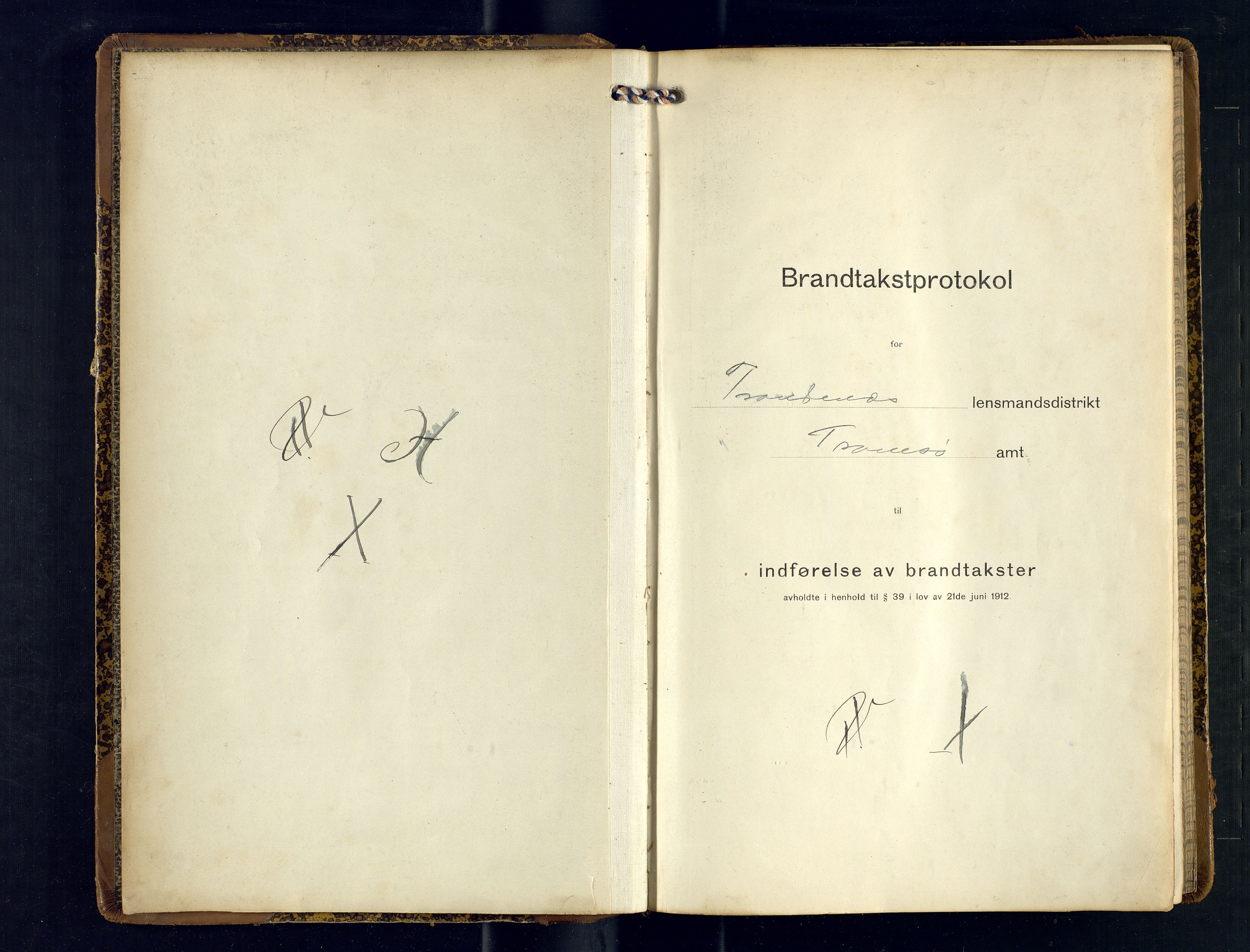 Harstad lensmannskontor, SATØ/SATØ-10/F/Fr/Fra/L0608: Branntakstprotokoll (S). Merket X. Med register, 1916-1918