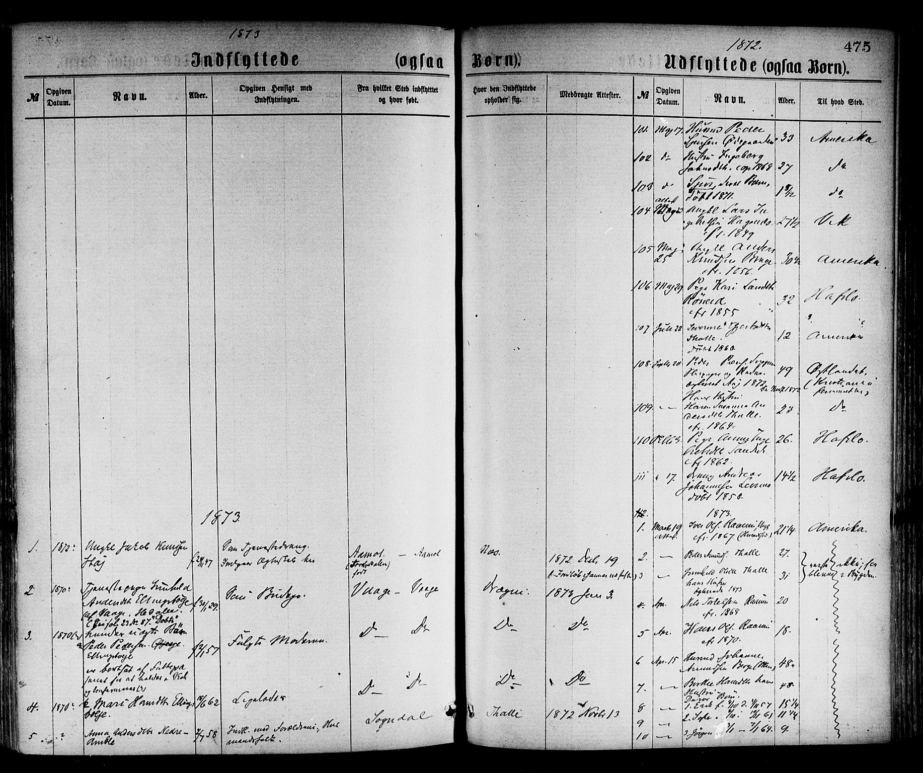 Luster sokneprestembete, SAB/A-81101/H/Haa/Haaa/L0010: Parish register (official) no. A 10, 1871-1886, p. 475