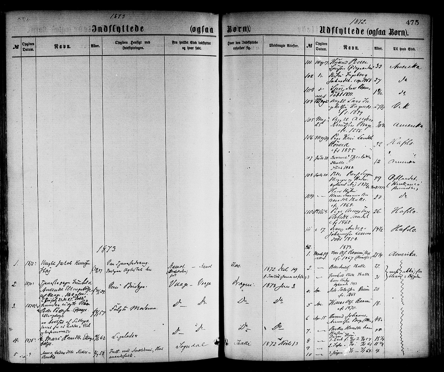 Luster sokneprestembete, AV/SAB-A-81101/H/Haa/Haaa/L0010: Parish register (official) no. A 10, 1871-1886, p. 475