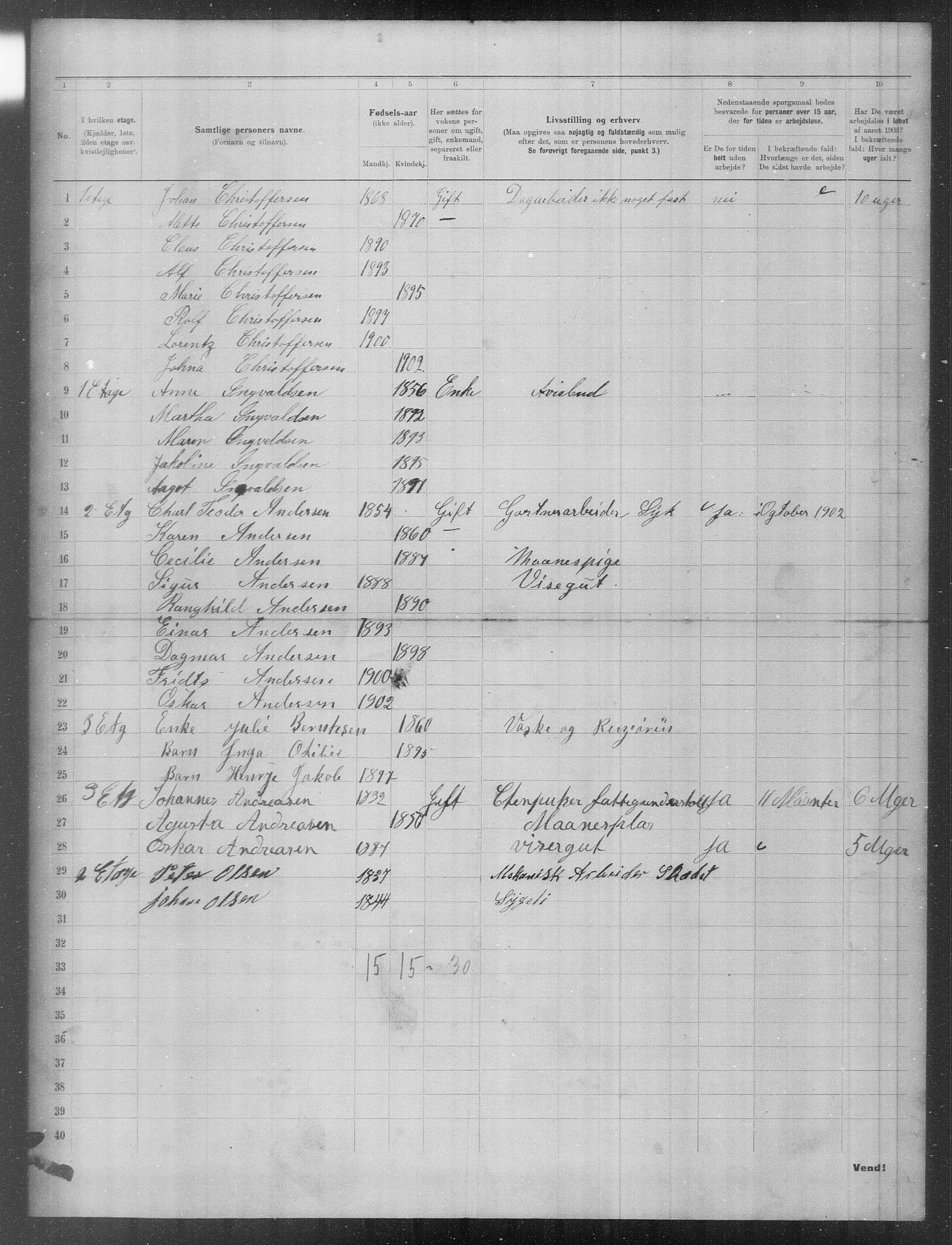 OBA, Municipal Census 1903 for Kristiania, 1903, p. 11377