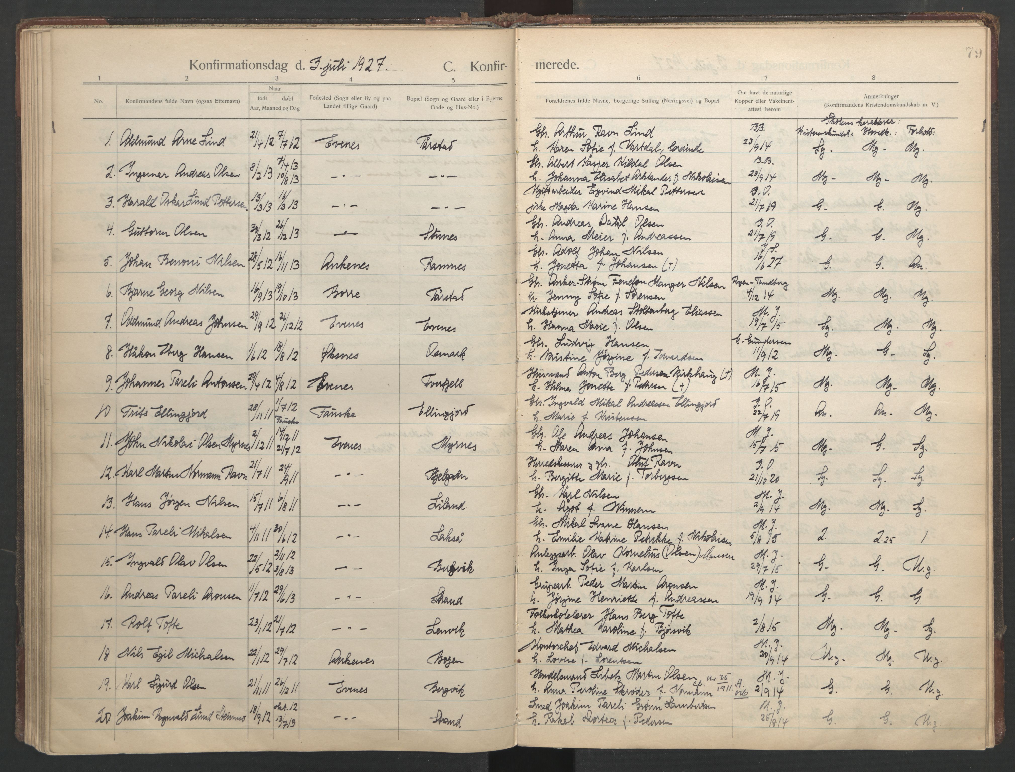 Ministerialprotokoller, klokkerbøker og fødselsregistre - Nordland, AV/SAT-A-1459/863/L0901: Parish register (official) no. 863A13, 1906-1934, p. 79