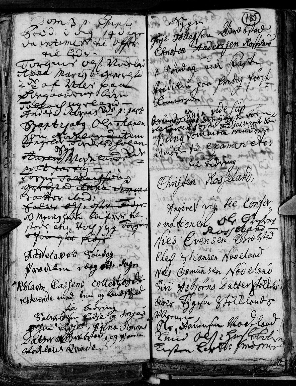 Søgne sokneprestkontor, SAK/1111-0037/F/Fa/Faa/L0001: Parish register (official) no. A 1, 1716-1740, p. 185