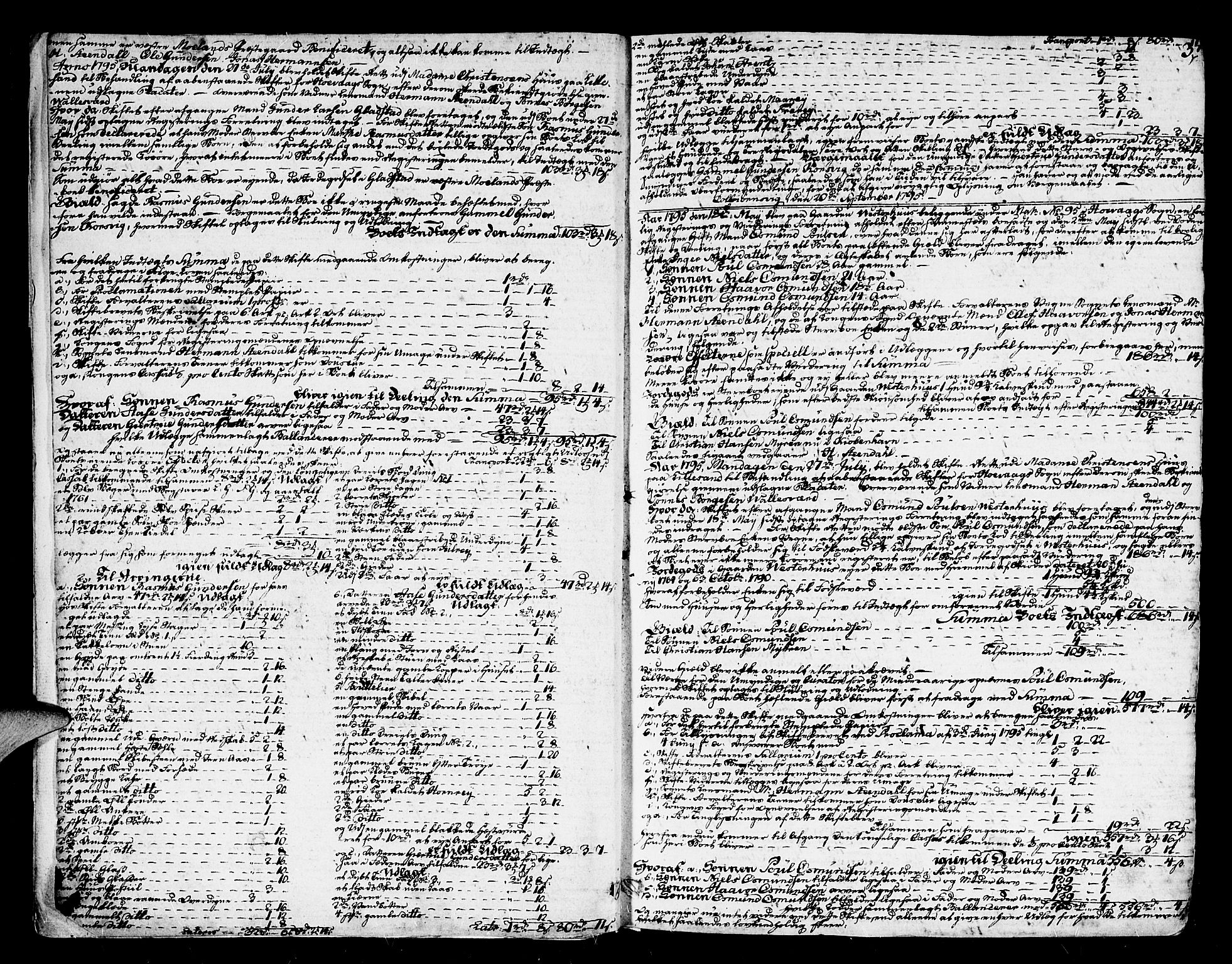 Nedenes sorenskriveri før 1824, AV/SAK-1221-0007/H/Hc/L0042: Skifteprotokoll med register nr 29a, 1795-1800, p. 2b-3a