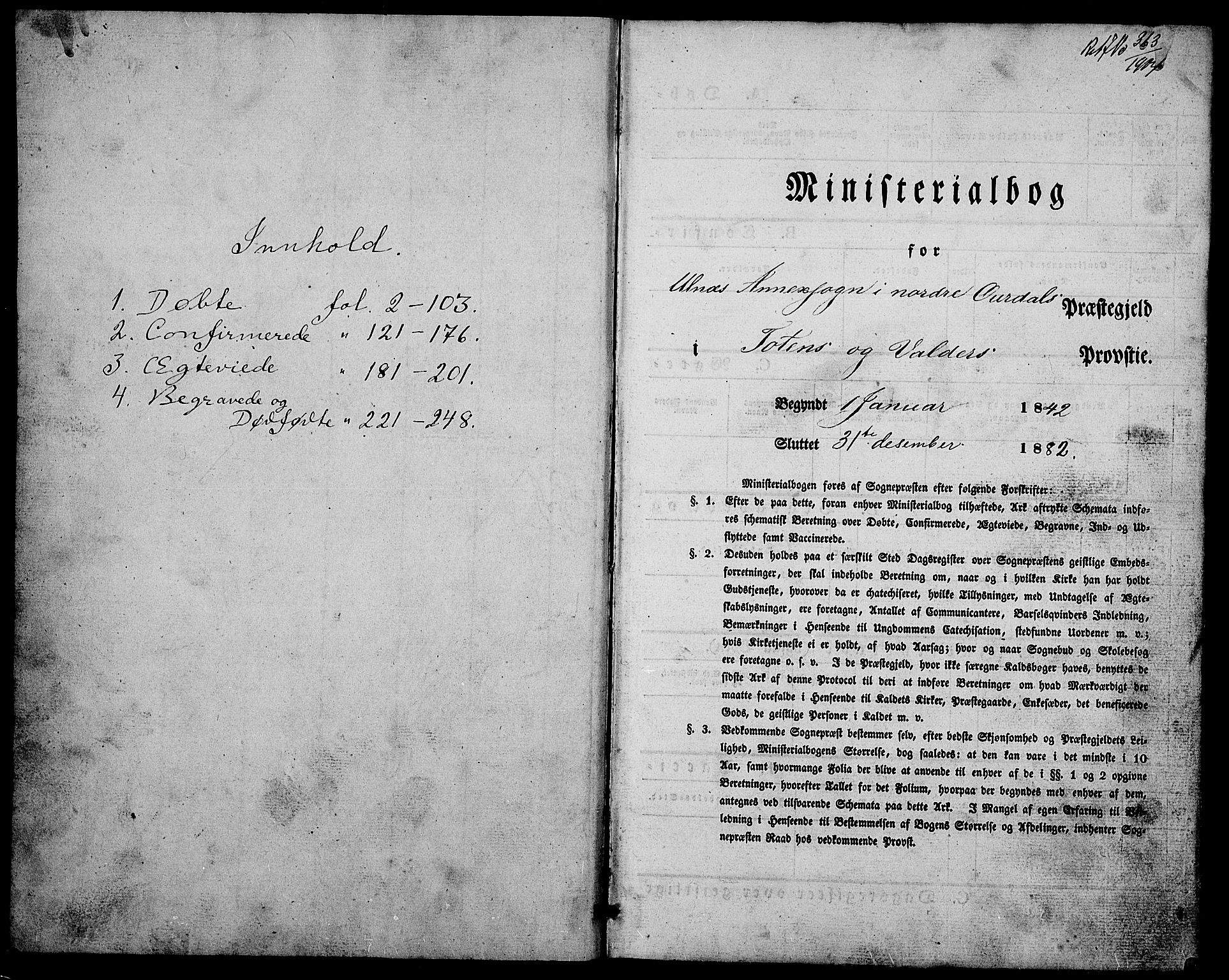 Nord-Aurdal prestekontor, AV/SAH-PREST-132/H/Ha/Hab/L0004: Parish register (copy) no. 4, 1842-1882