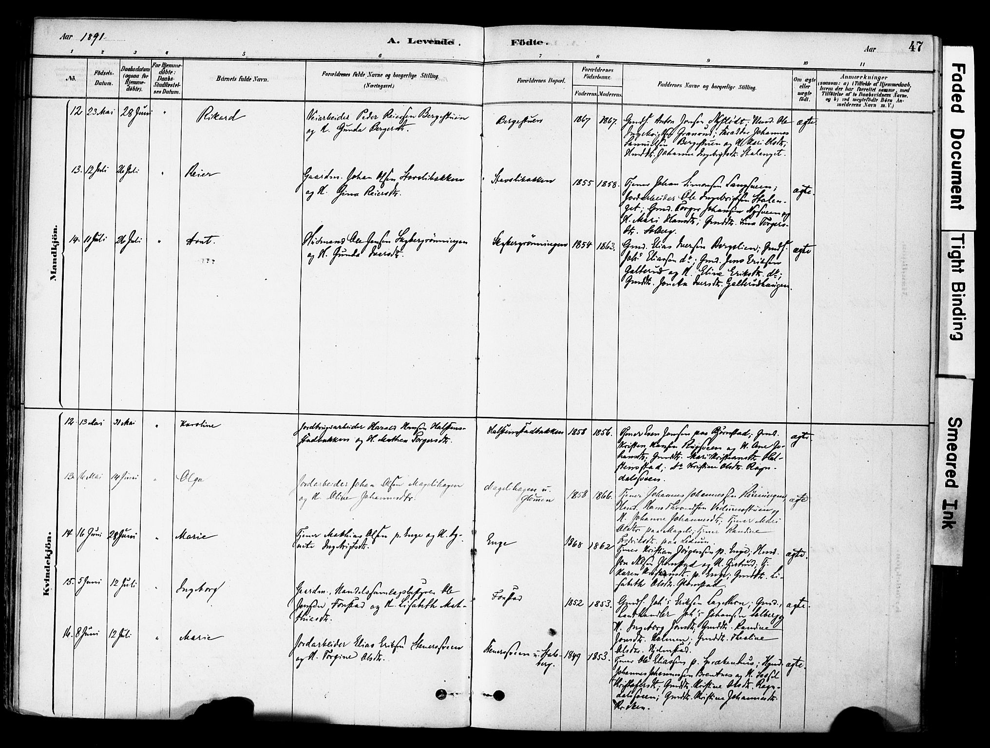 Øyer prestekontor, AV/SAH-PREST-084/H/Ha/Haa/L0009: Parish register (official) no. 9, 1878-1893, p. 47