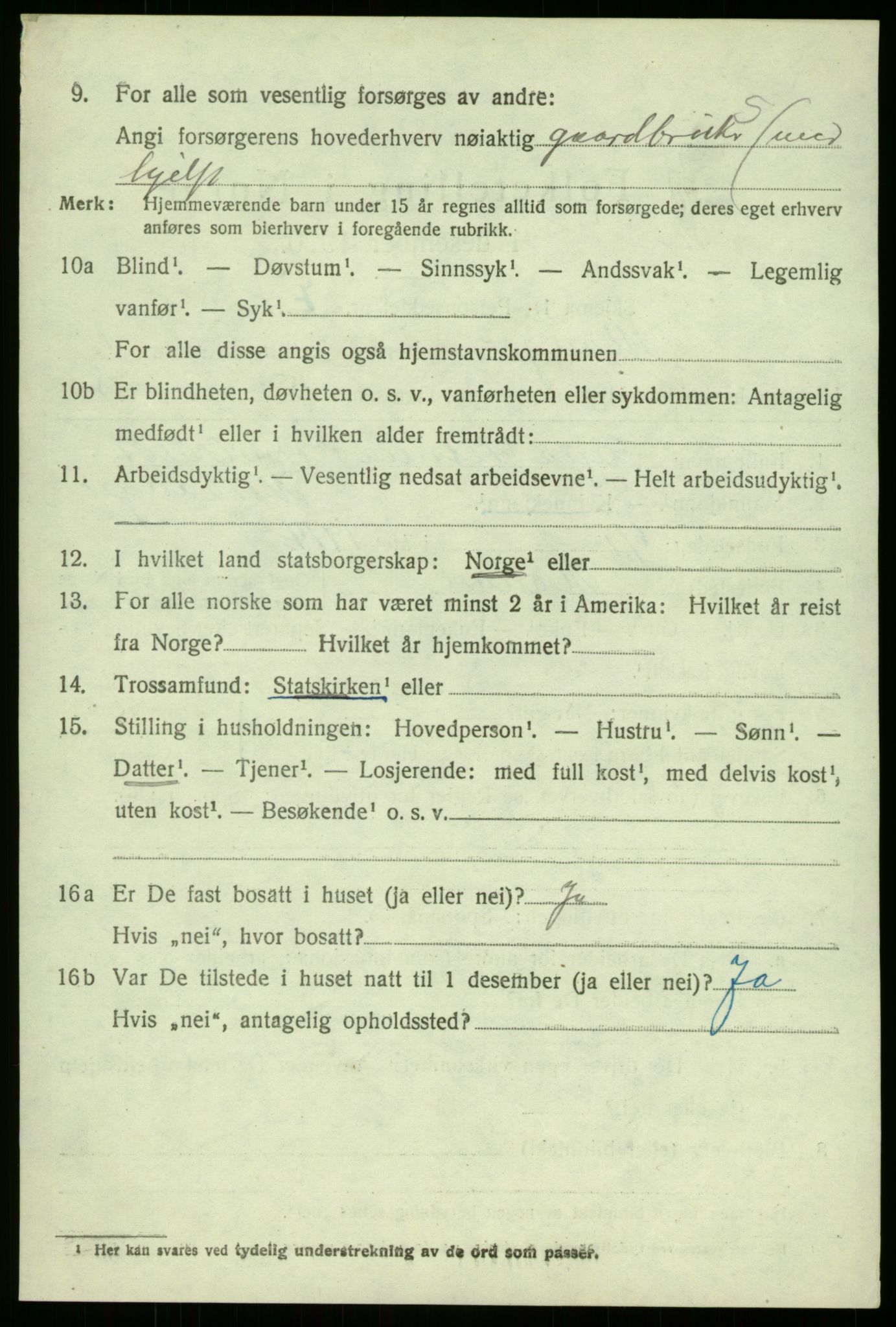 SAB, 1920 census for Manger, 1920, p. 1918