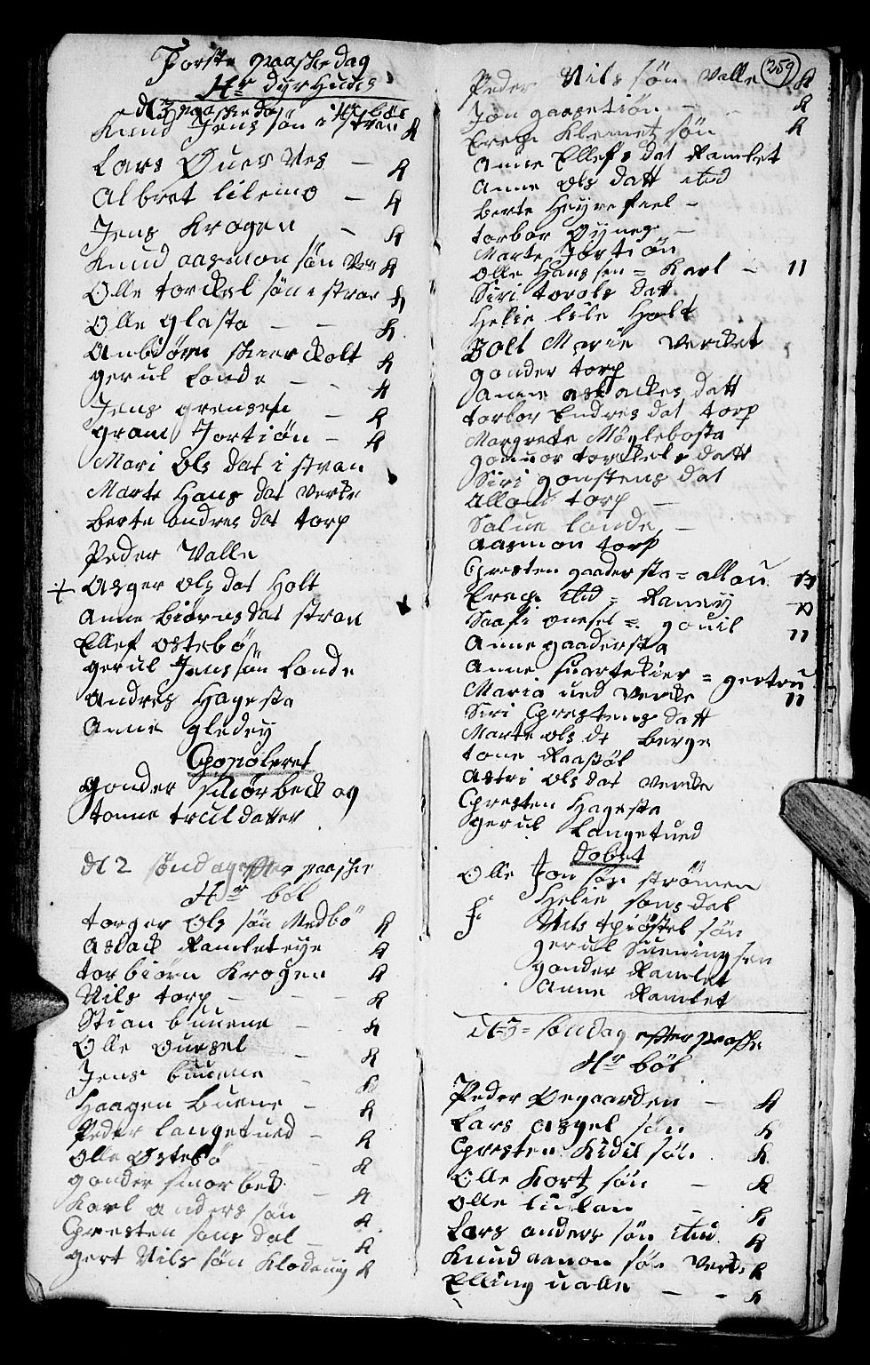 Holt sokneprestkontor, AV/SAK-1111-0021/F/Fb/L0004: Parish register (copy) no. B 4, 1730-1746, p. 259