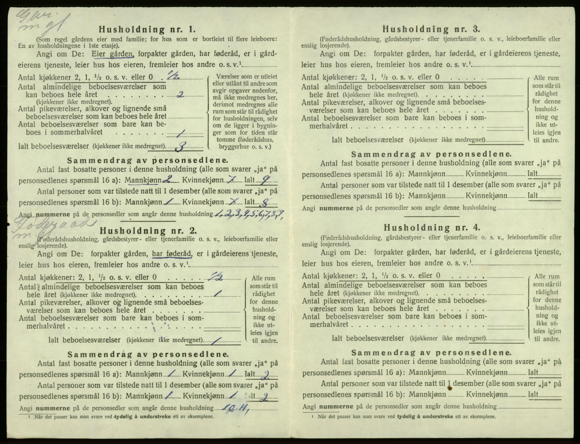 SAB, 1920 census for Valestrand, 1920, p. 376