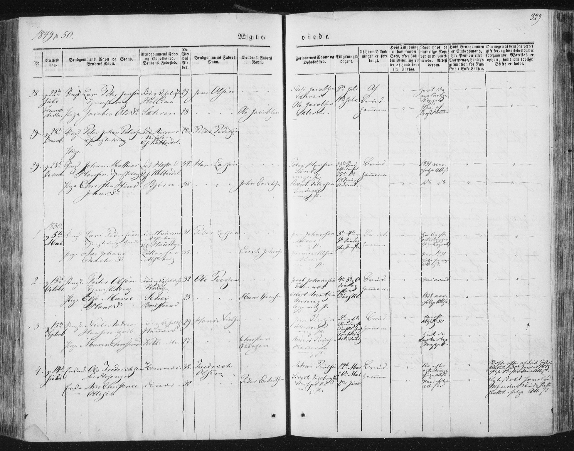 Ministerialprotokoller, klokkerbøker og fødselsregistre - Nordland, AV/SAT-A-1459/838/L0549: Parish register (official) no. 838A07, 1840-1854, p. 329