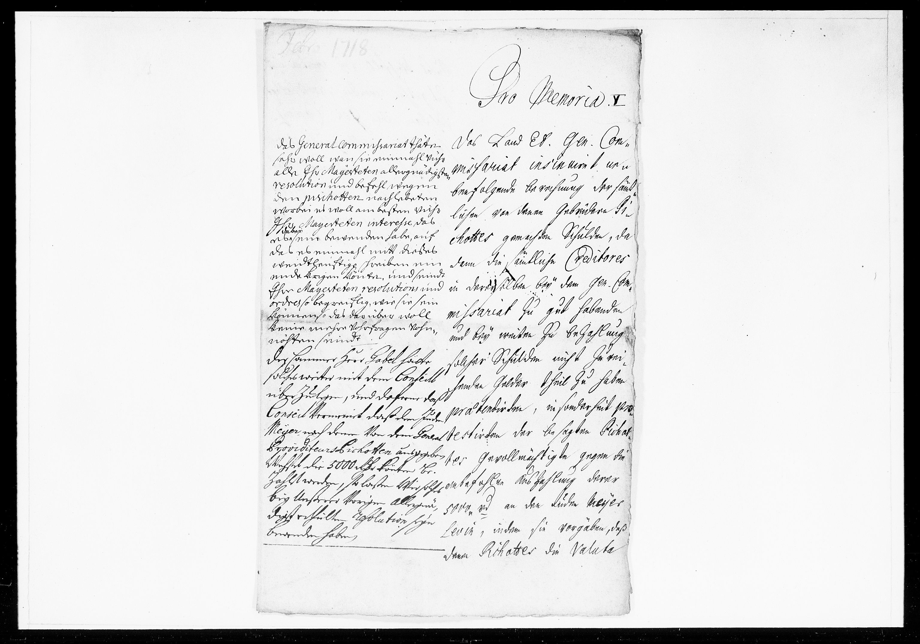 Krigskollegiet, Krigskancelliet, DRA/A-0006/-/1046-1051: Refererede sager, 1718, p. 155