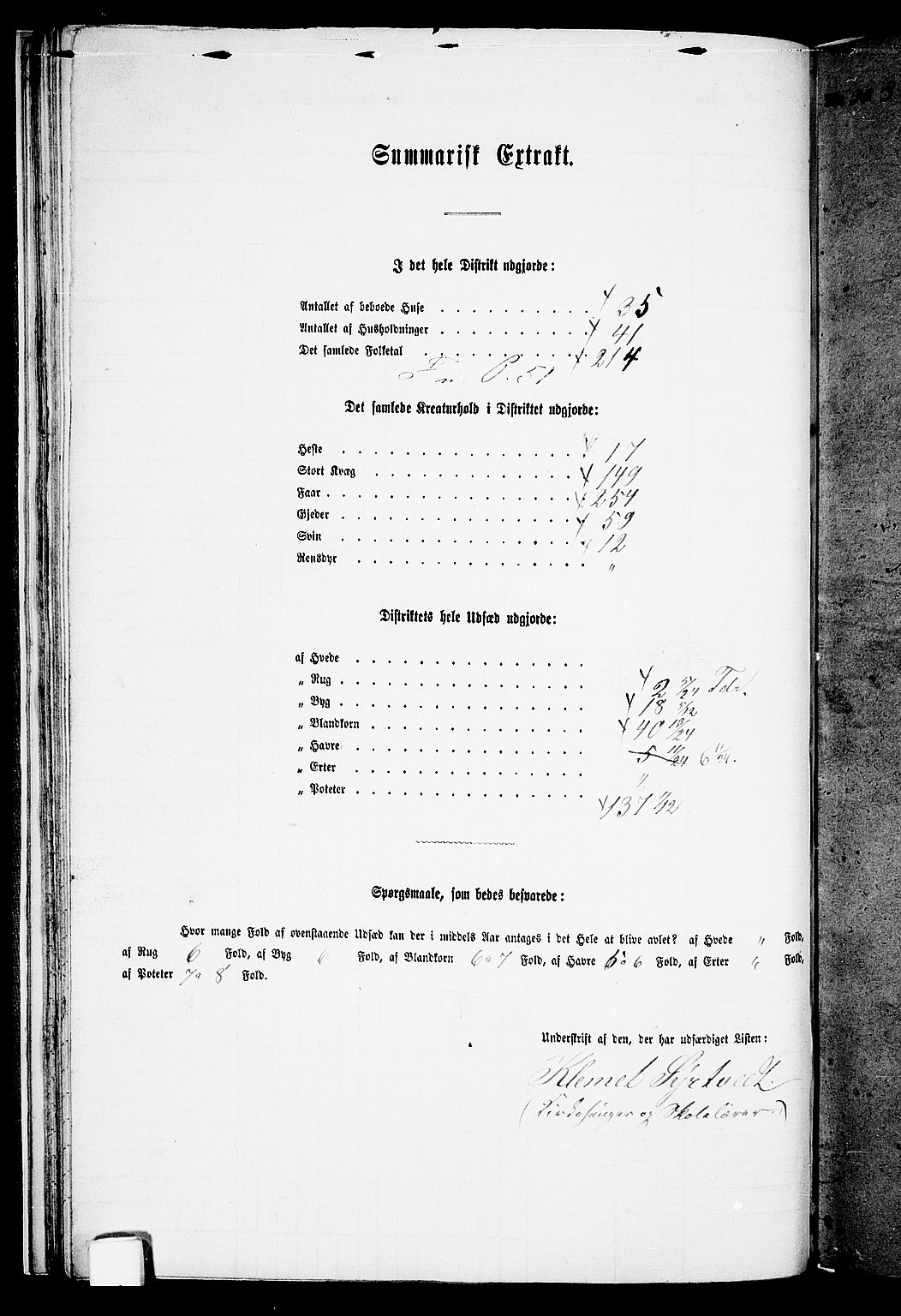 RA, 1865 census for Evje, 1865, p. 30