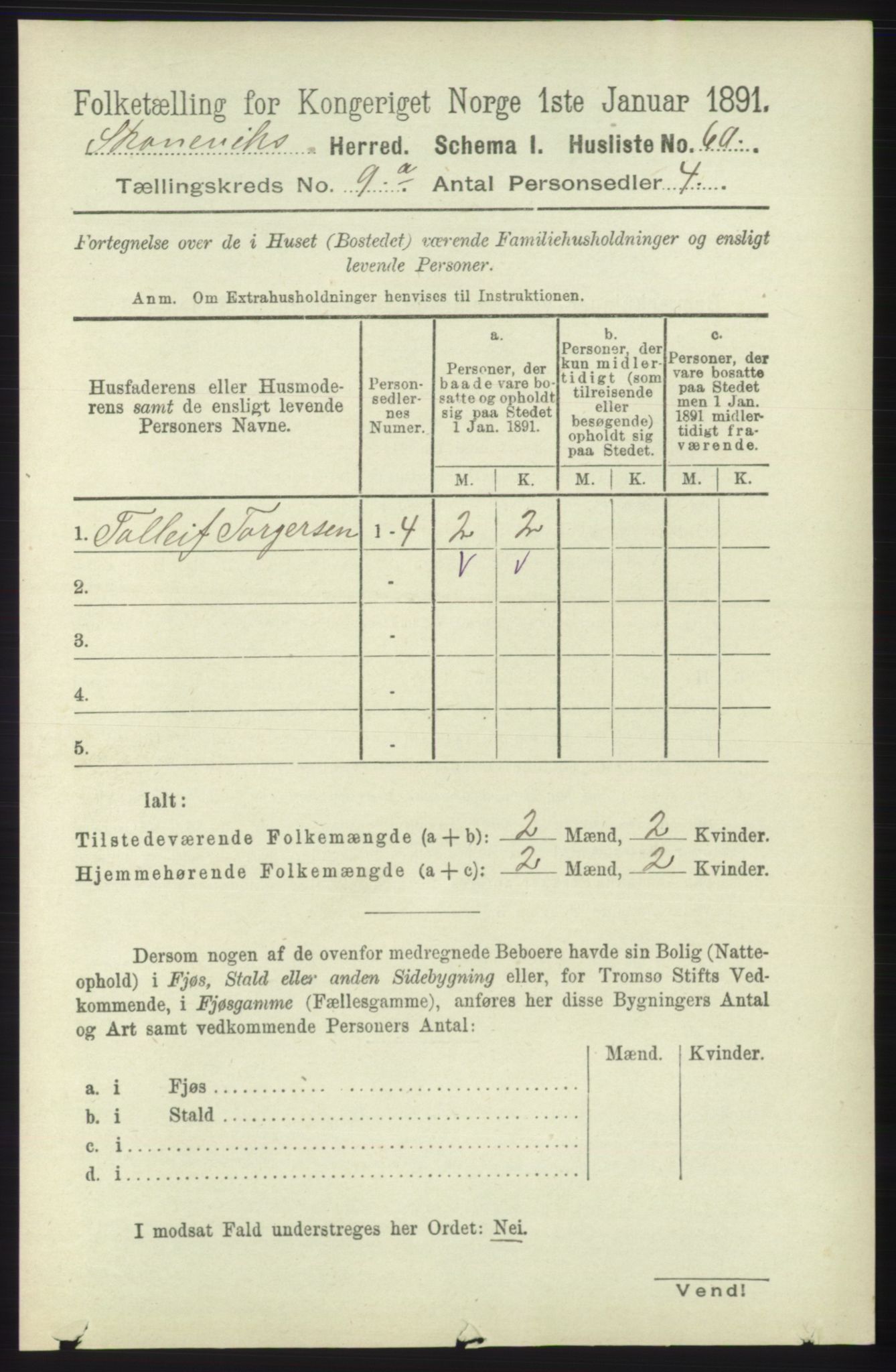 RA, 1891 census for 1212 Skånevik, 1891, p. 2549