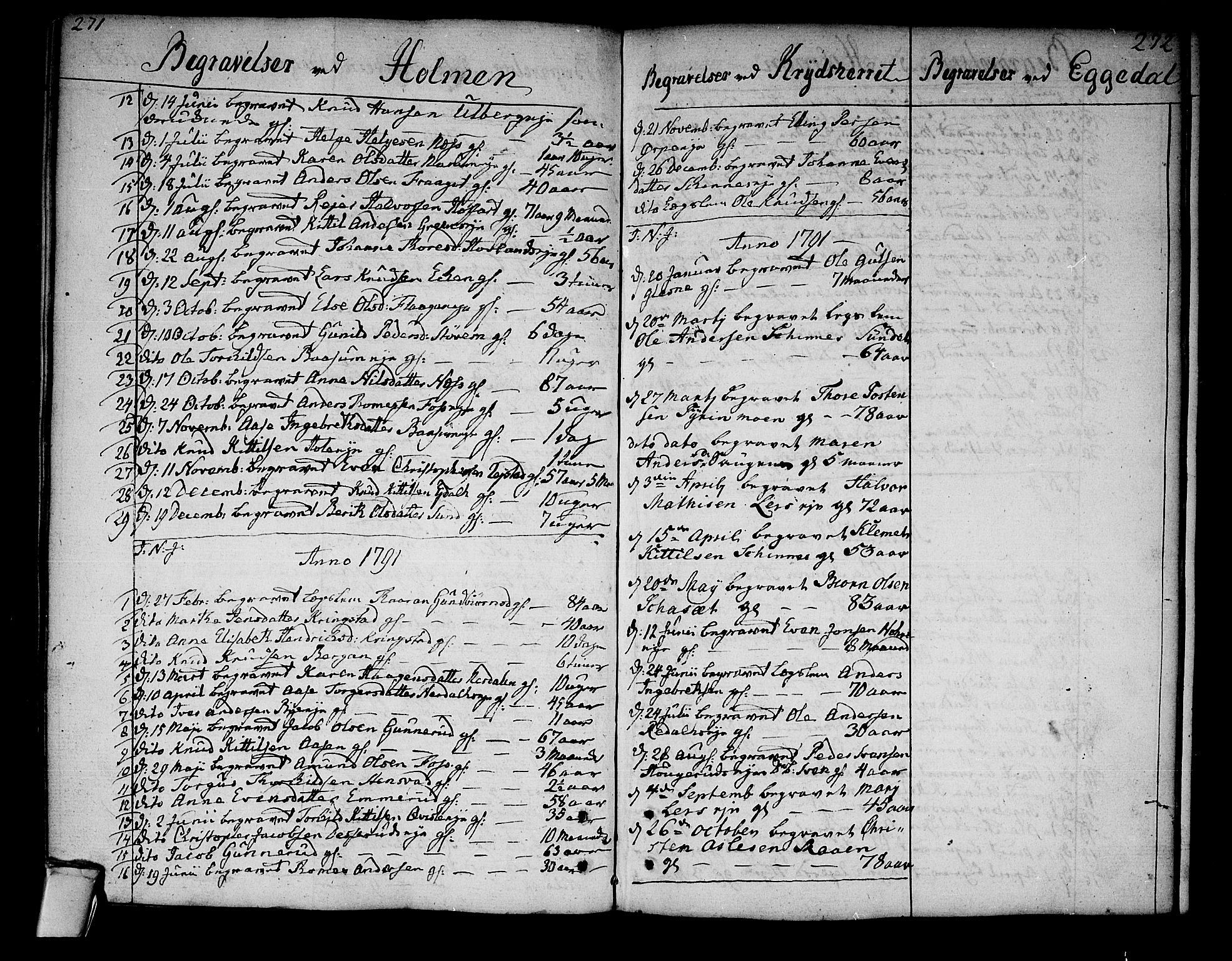 Sigdal kirkebøker, AV/SAKO-A-245/F/Fa/L0002: Parish register (official) no. I 2, 1778-1792, p. 271-272