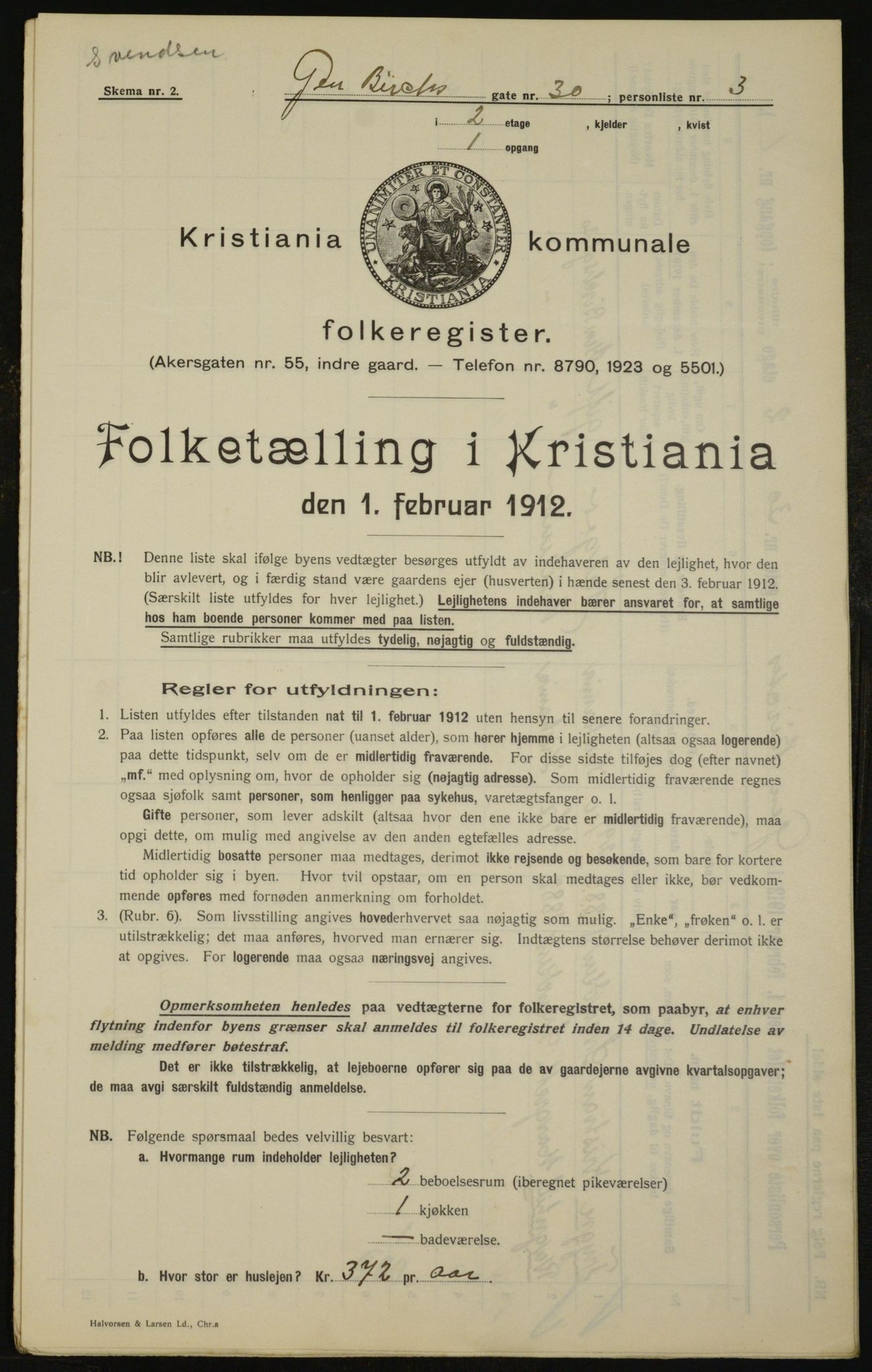 OBA, Municipal Census 1912 for Kristiania, 1912, p. 28905