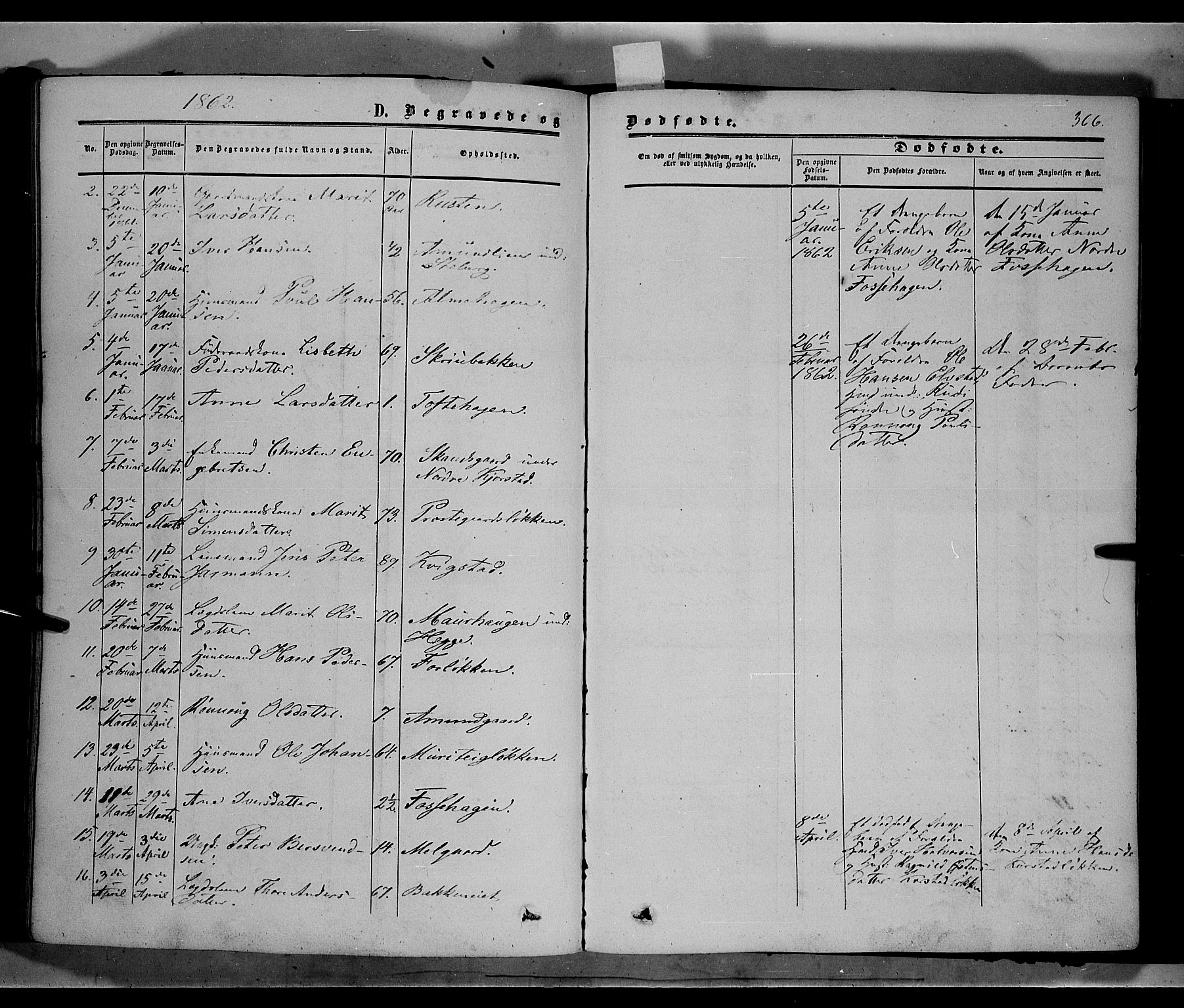 Sør-Fron prestekontor, SAH/PREST-010/H/Ha/Haa/L0001: Parish register (official) no. 1, 1849-1863, p. 366