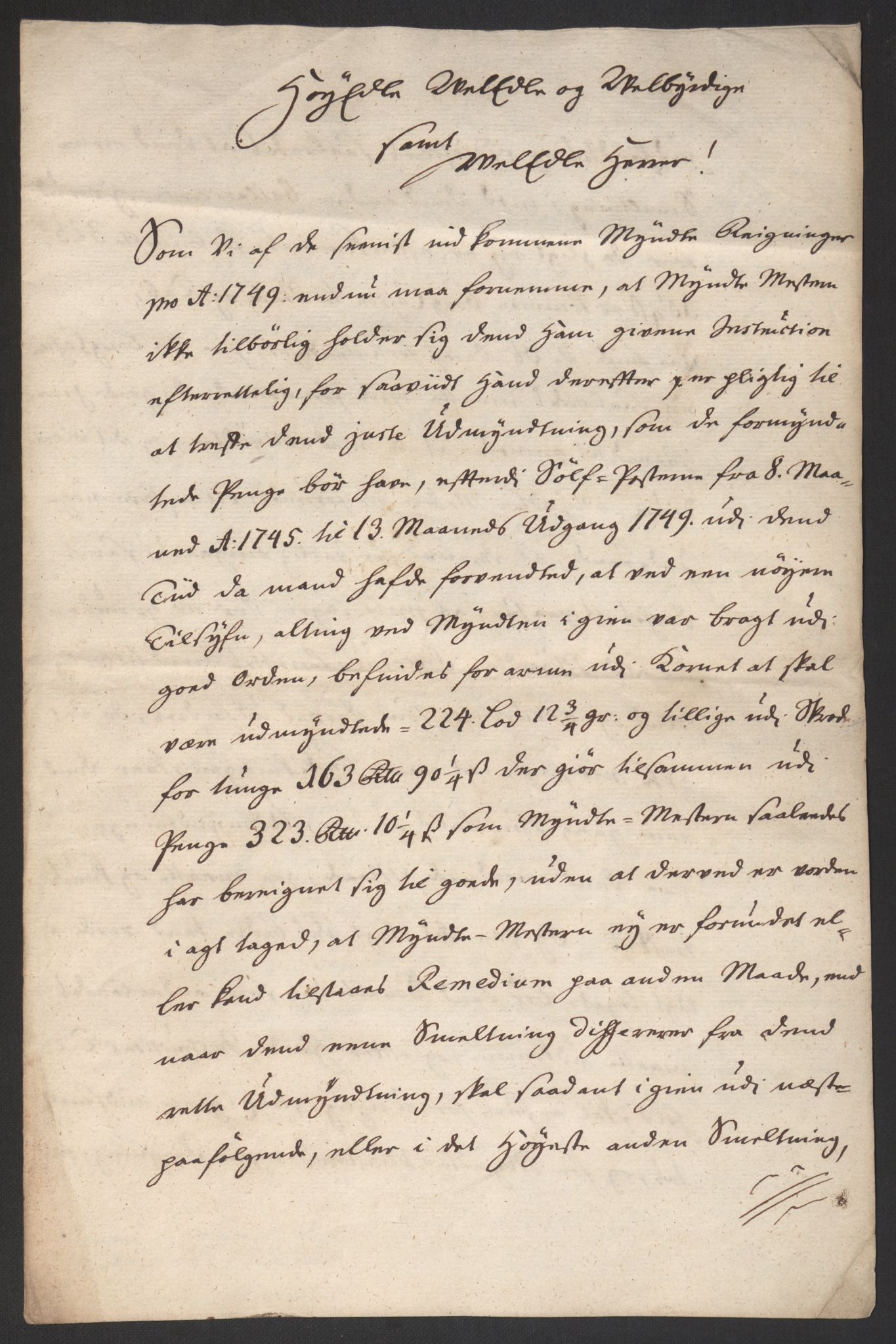 Rentekammeret inntil 1814, Realistisk ordnet avdeling, RA/EA-4070/Oa/L0014: [Y17]: Forskjellige dokumenter om Kongsbergs mynt, 1723-1765, p. 136