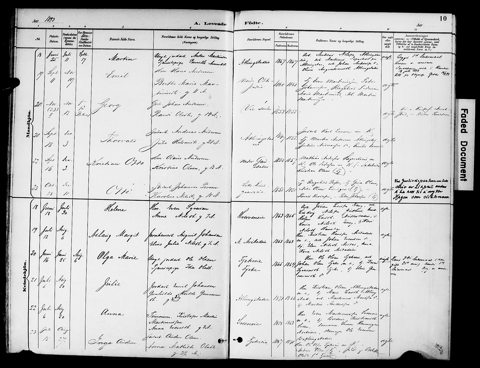 Stange prestekontor, AV/SAH-PREST-002/K/L0021: Parish register (official) no. 21, 1891-1902, p. 10